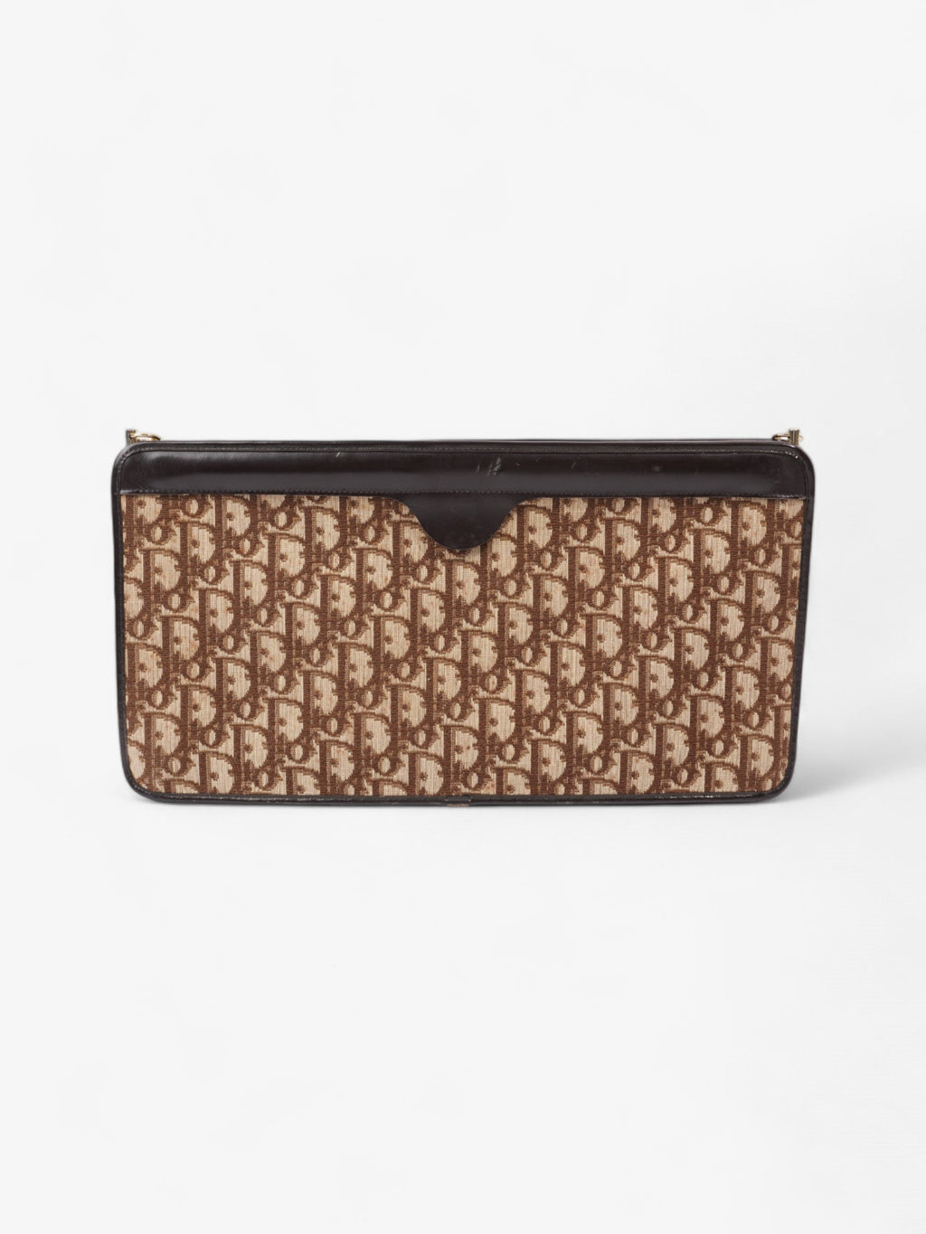 Christian Dior Diorissimo Clutch Brown Canvas