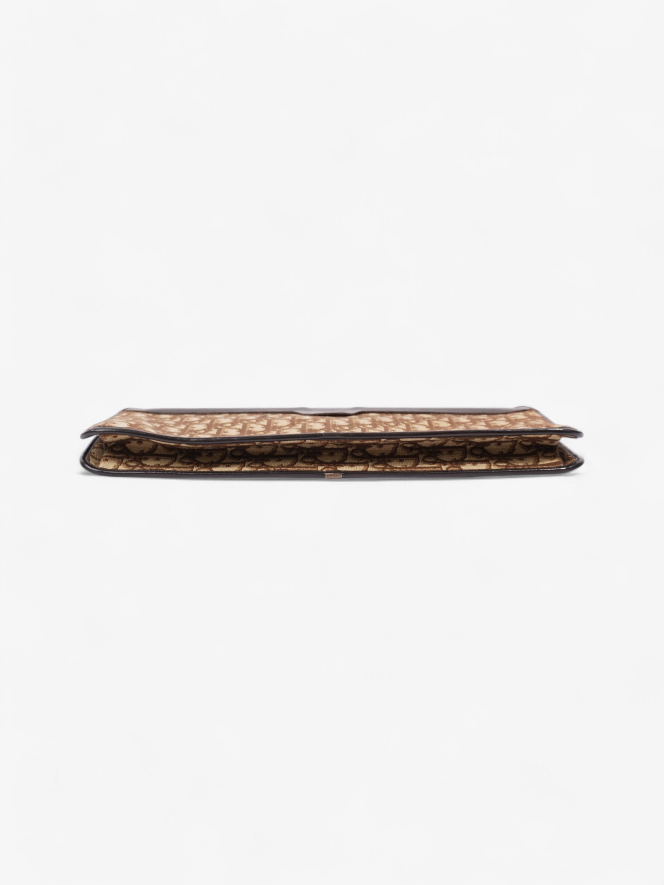 Christian Dior Diorissimo Clutch Brown Canvas