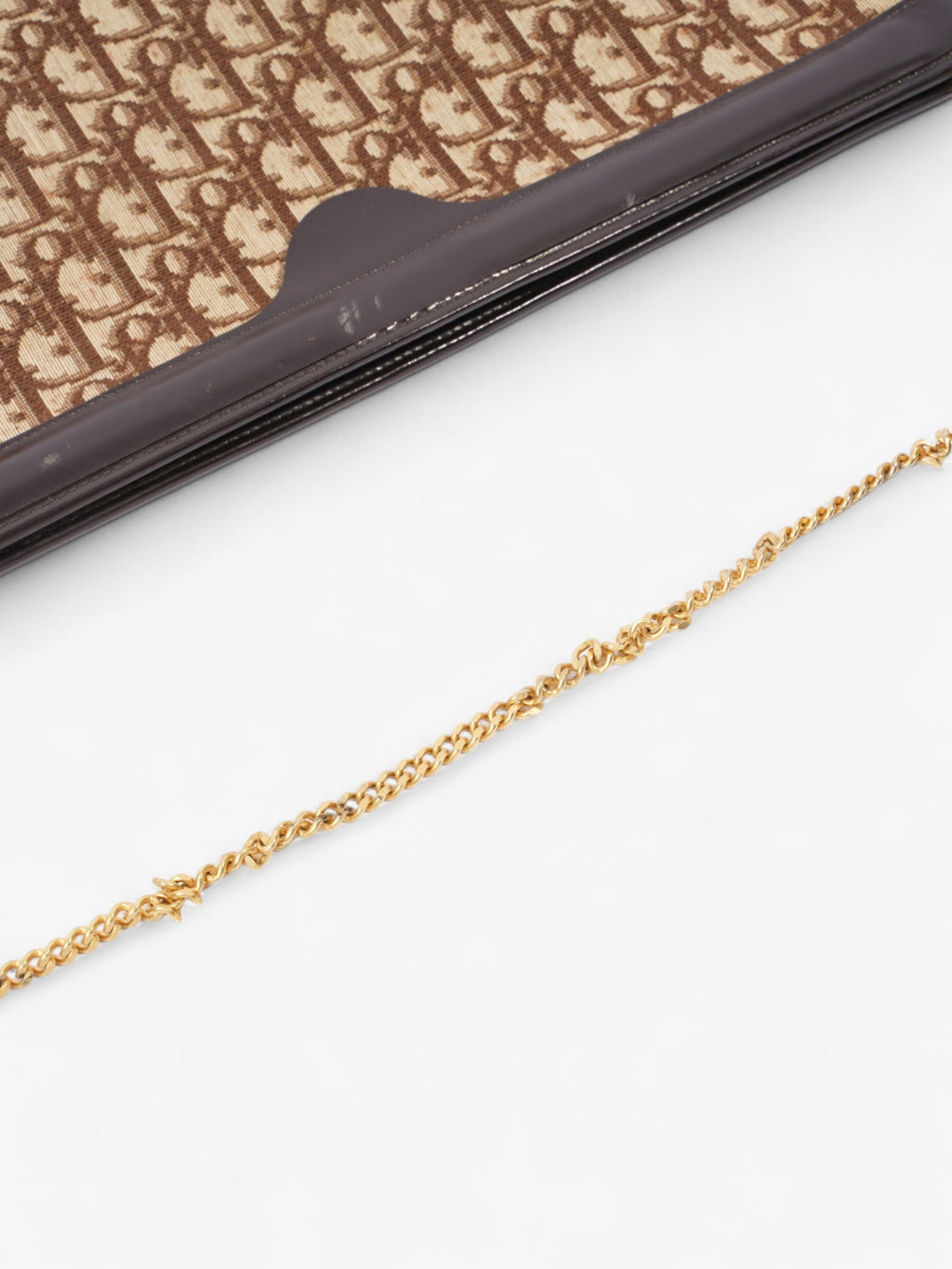 Christian Dior Diorissimo Clutch Brown Canvas