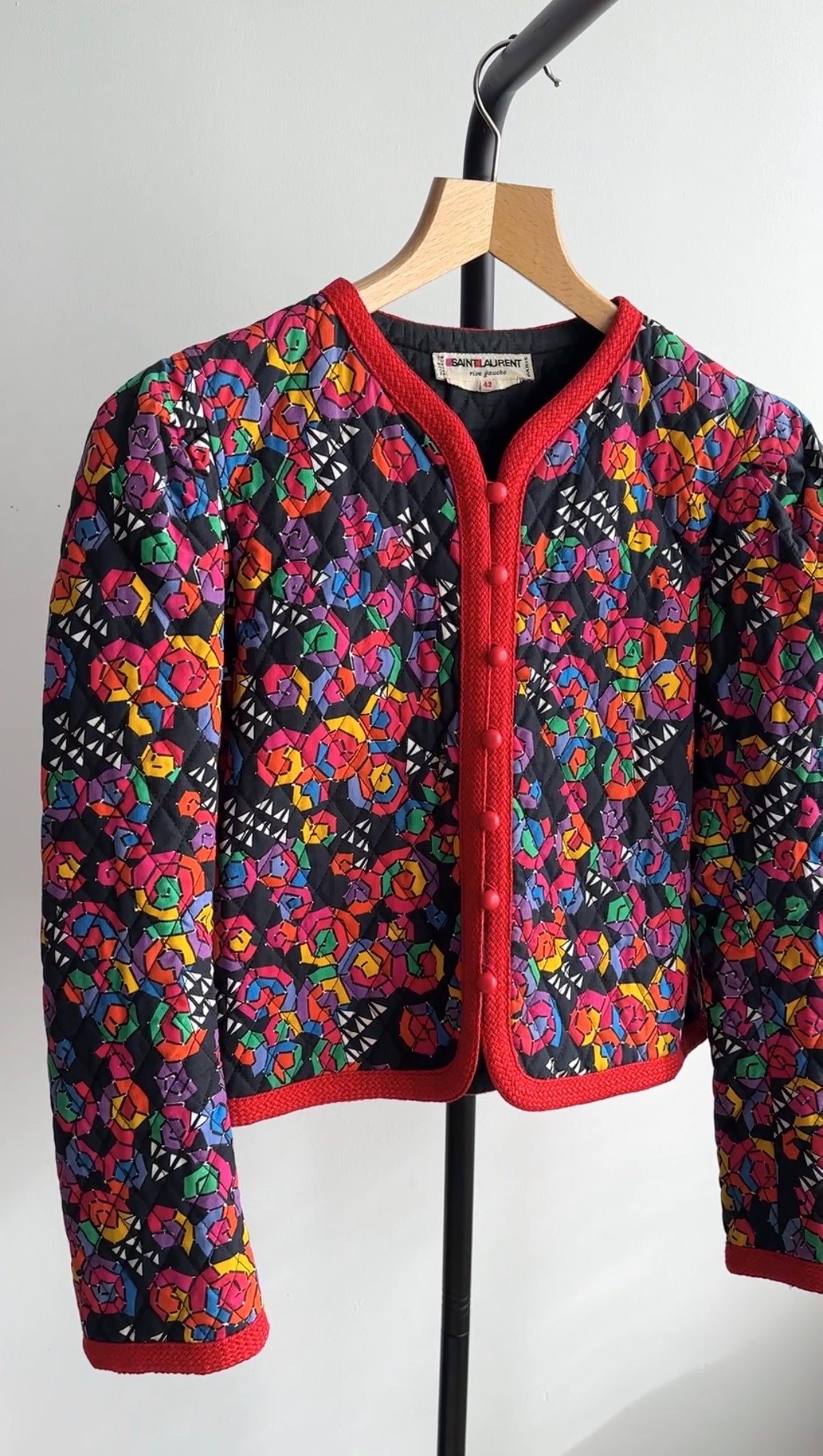 Yves Saint Laurent Rive Gauche Vintage 1980's Multicolour Quilt Jacket