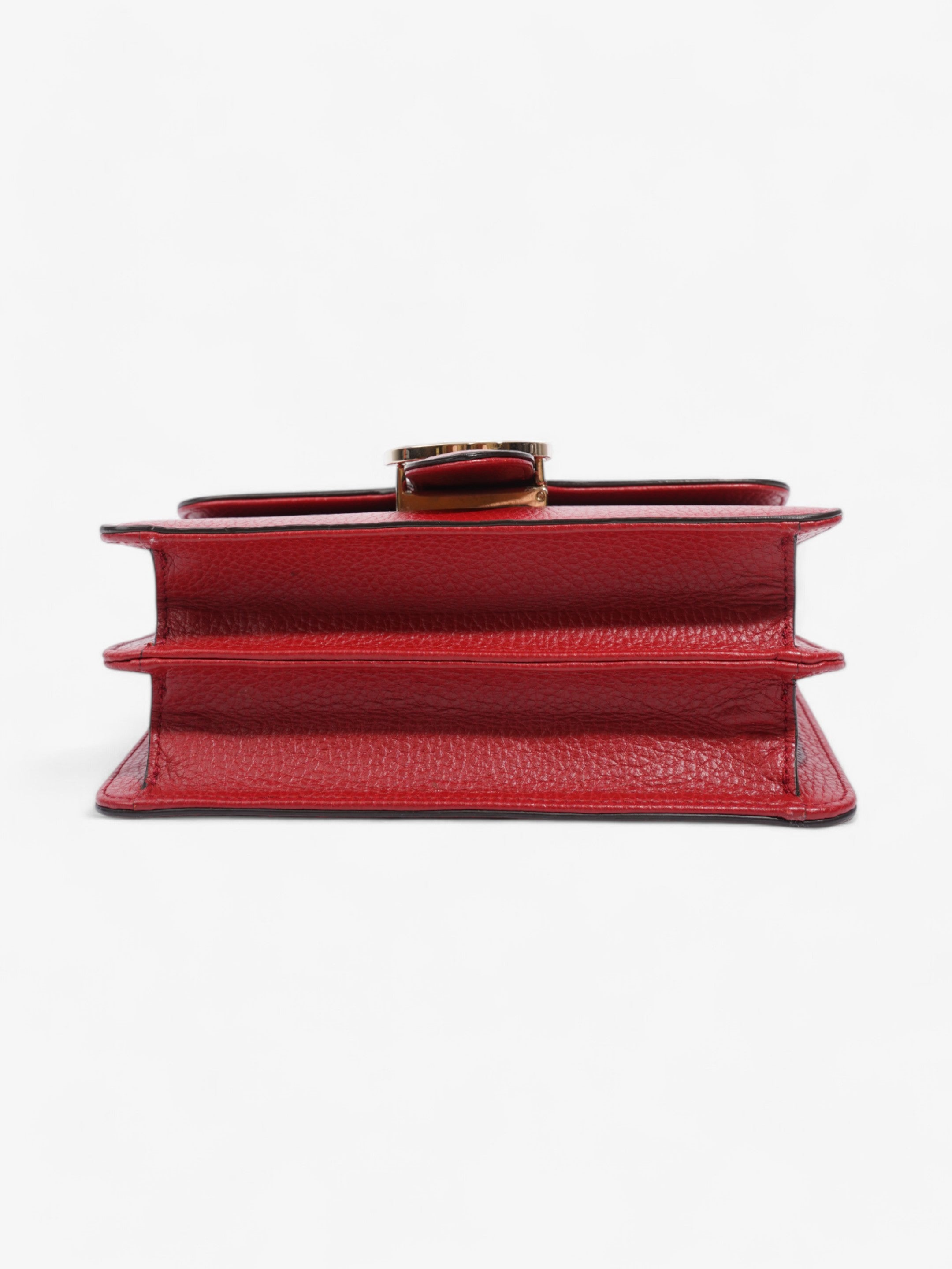 Gucci Interlocking Chain Shoulder Red Calfskin Leather Small