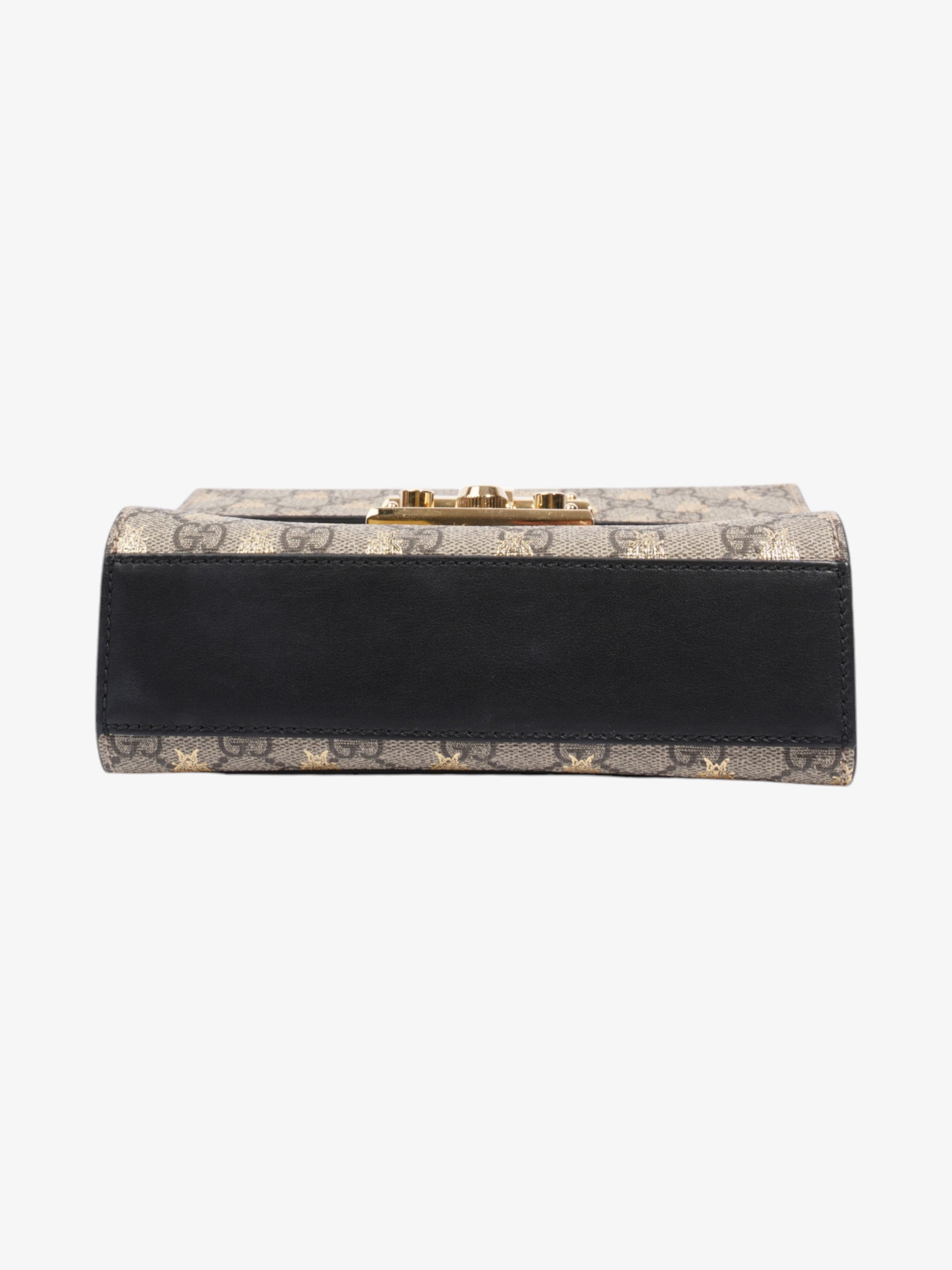 Gucci Padlock Bee Chain Shoulder Supreme Coated Canvas Small