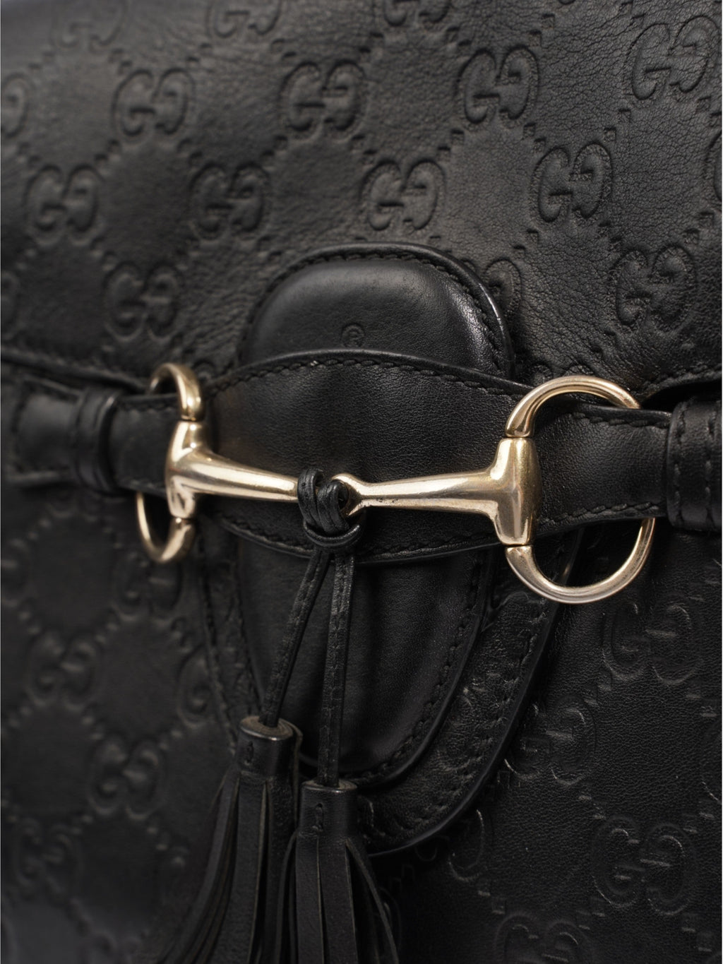 Gucci Emily Guccissima Chain Black Calfskin Leather