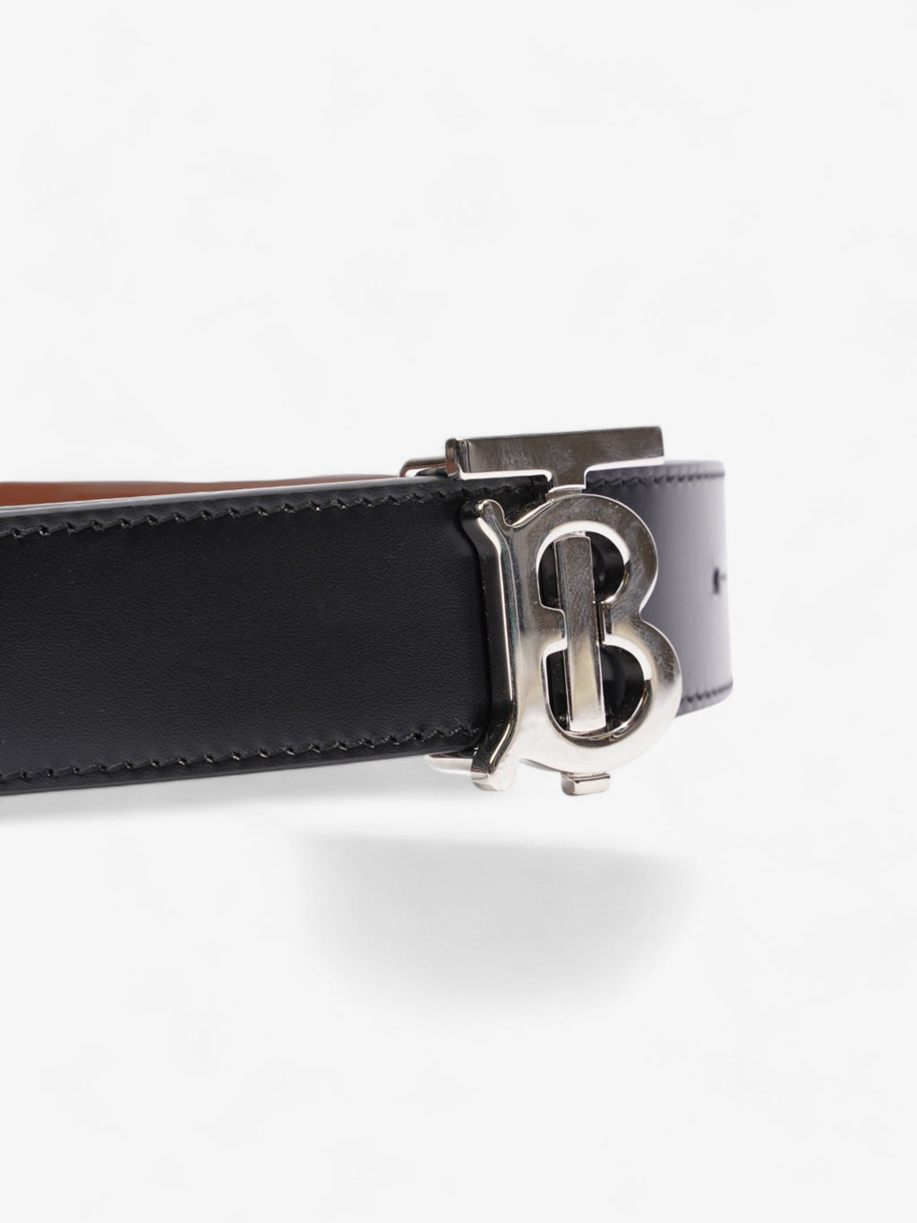 Burberry TB Reversible Belt Black / Brown Leather S