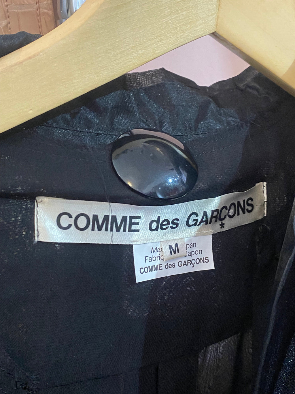 Comme Des Garçons Black Triple Layered Tulle Shirt - M