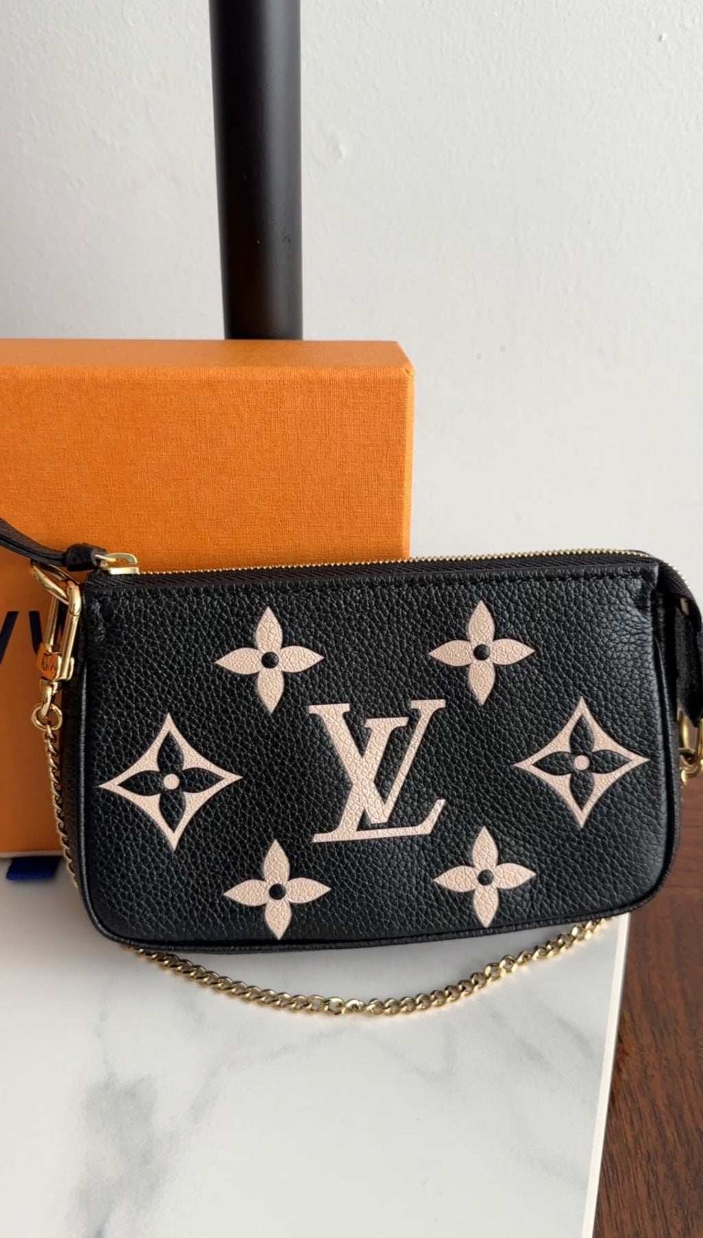 Louis Vuitton Bicolour Mini Pochette Accessoires Empreinte Monogram