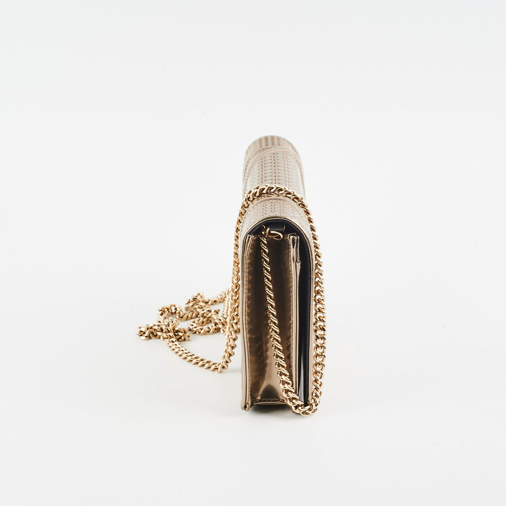 Christian Dior Diorama Wallet On Chain Gold WOC