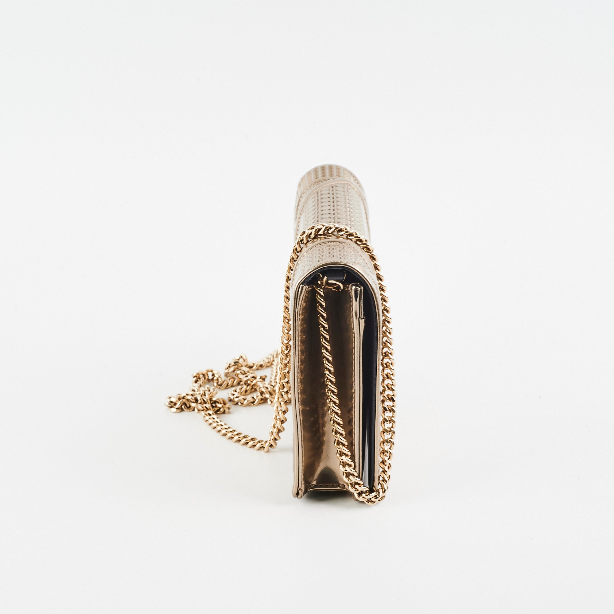 Christian Dior Diorama Wallet On Chain Gold WOC