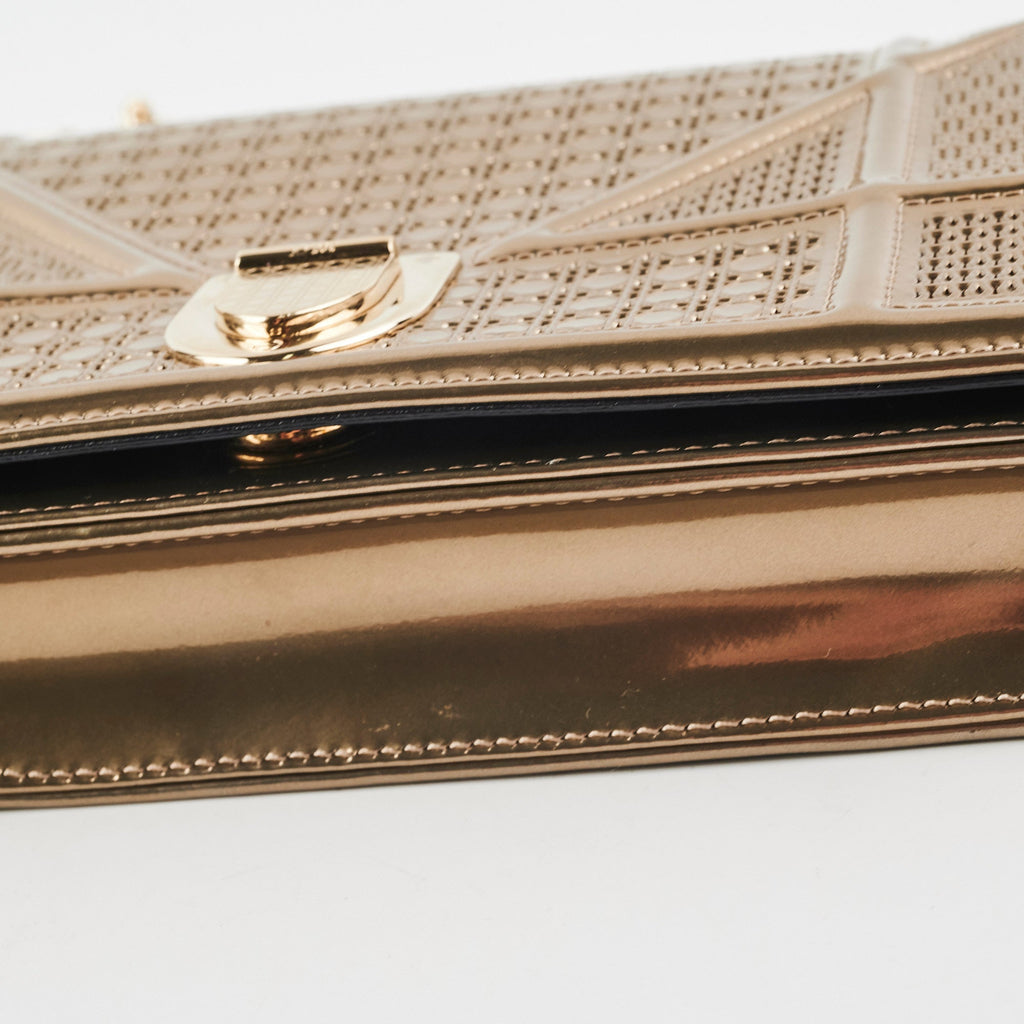 Christian Dior Diorama Wallet On Chain Gold WOC