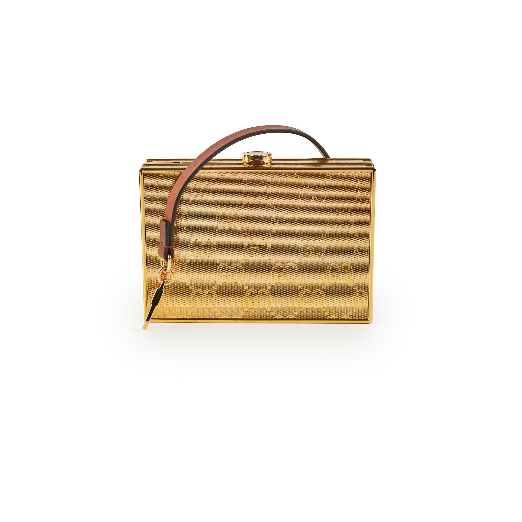 Gucci Gold Monogram Clutch