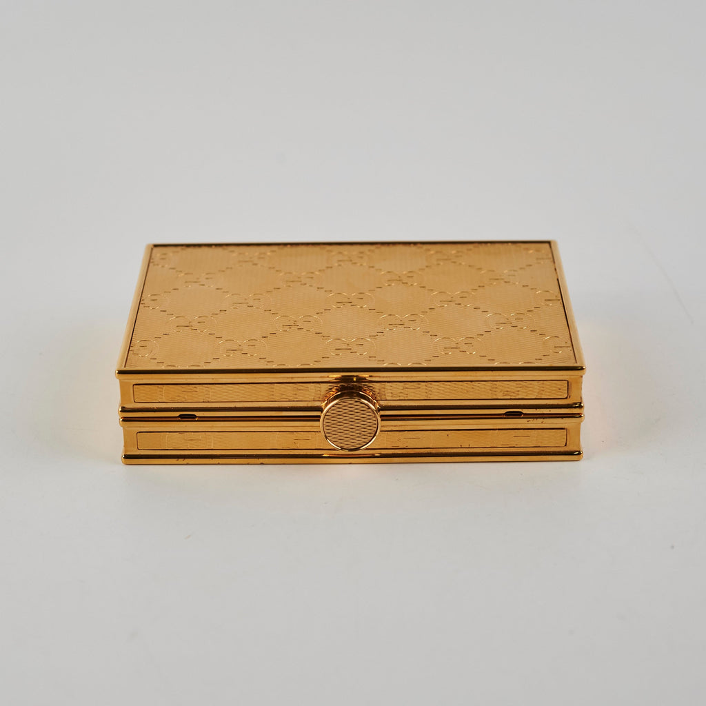 Gucci Gold Monogram Clutch