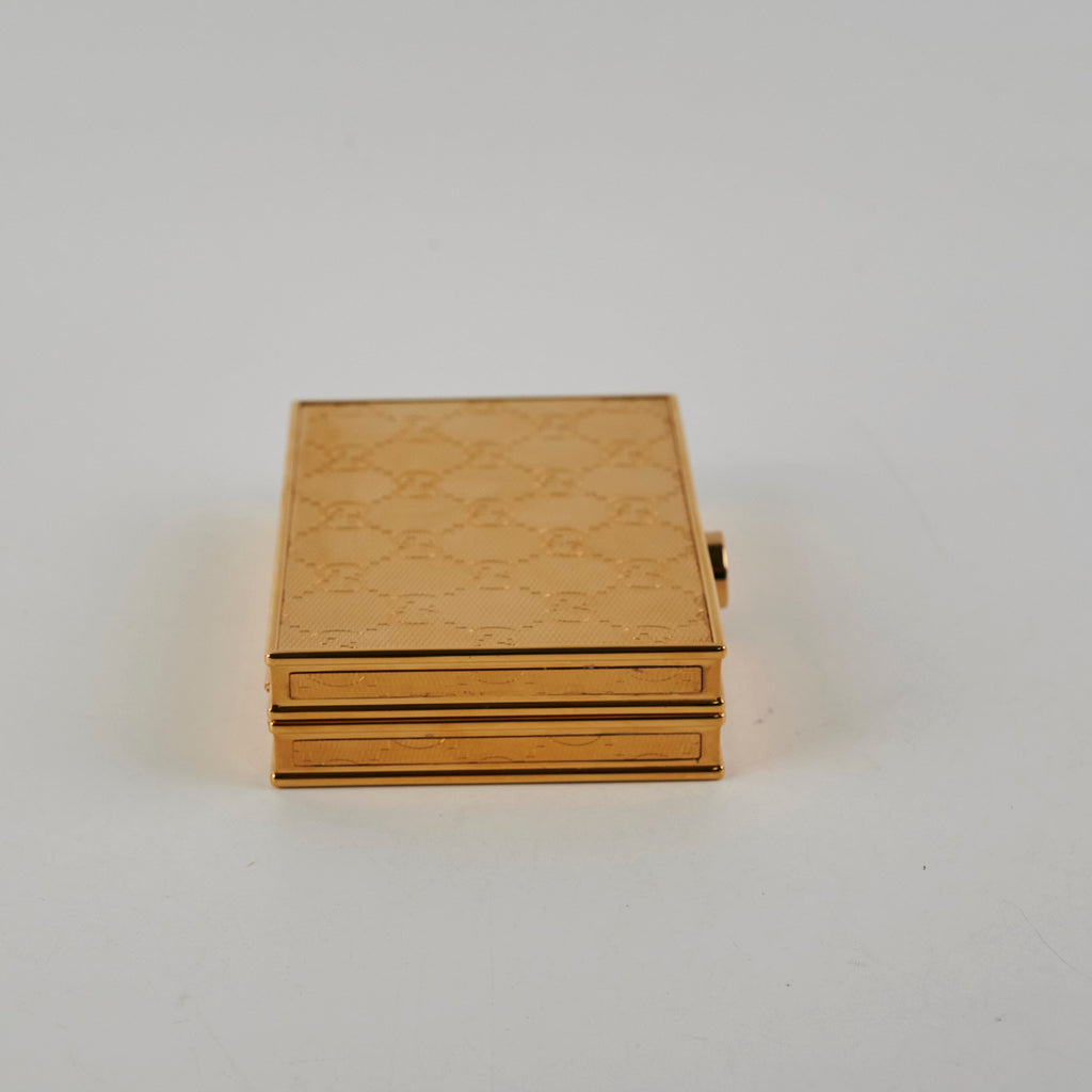Gucci Gold Monogram Clutch