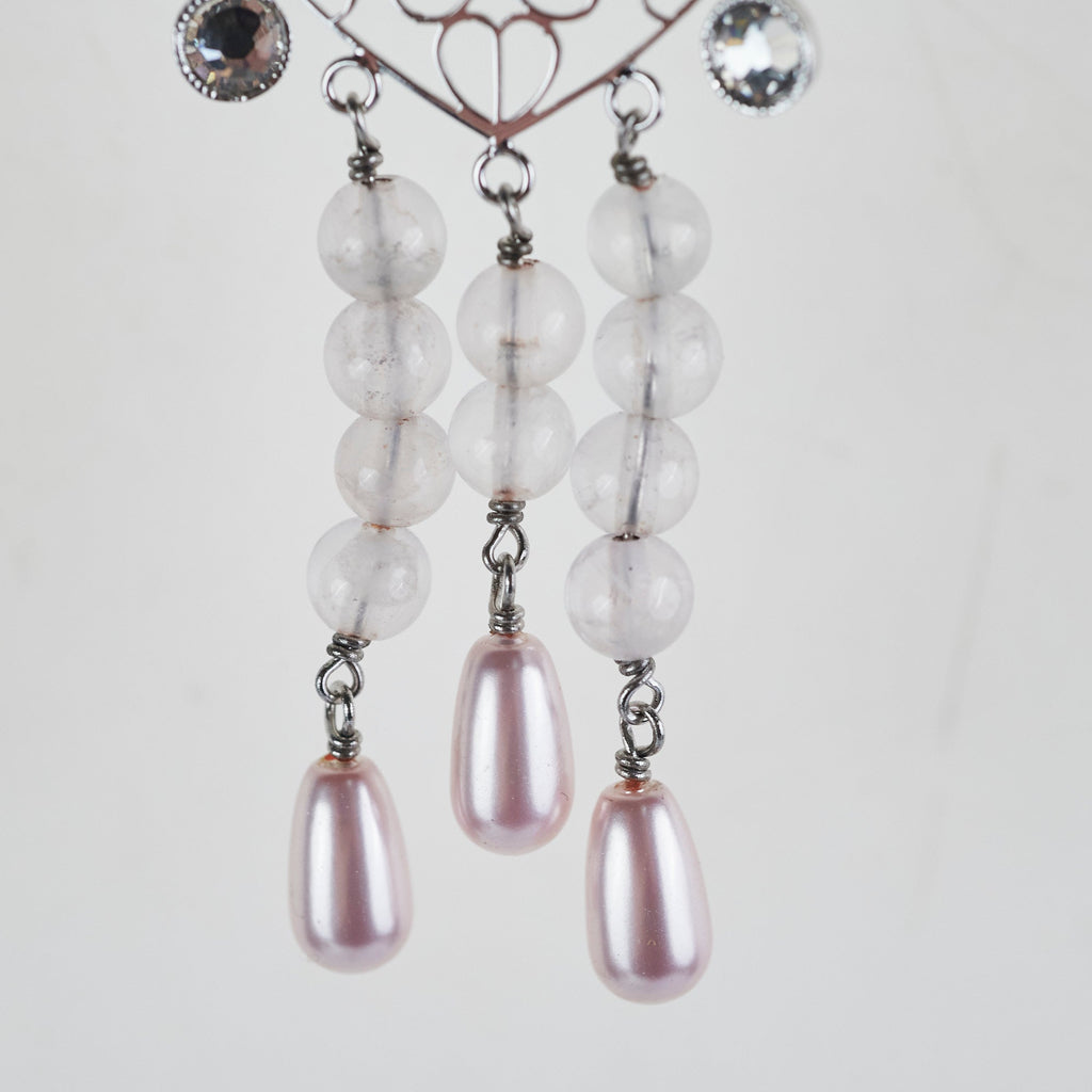 Christian Dior Heart Pink Clip On Earrings Costume Jewellery
