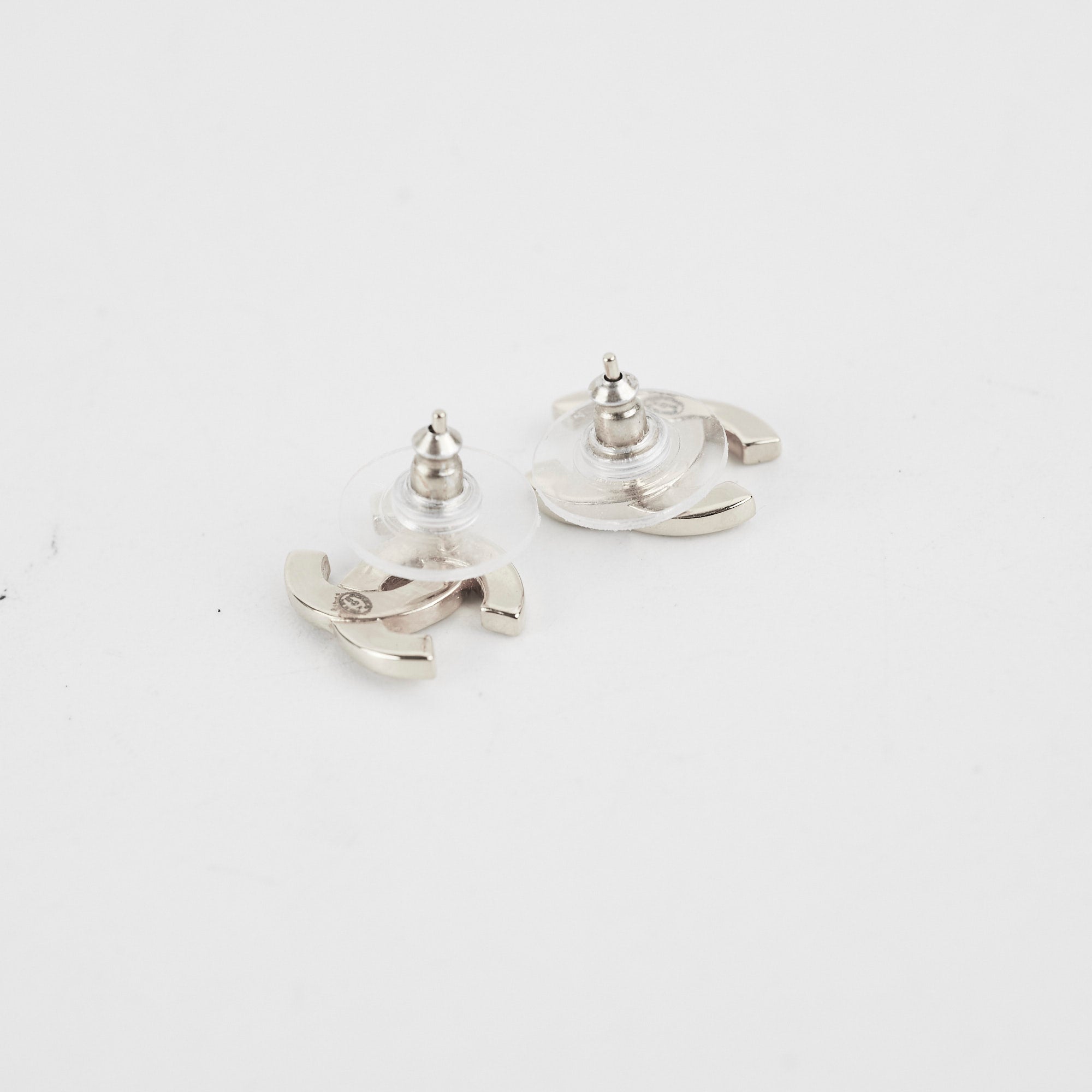 Chanel CC Logo Gold Stud Earrings Costume Jewellery