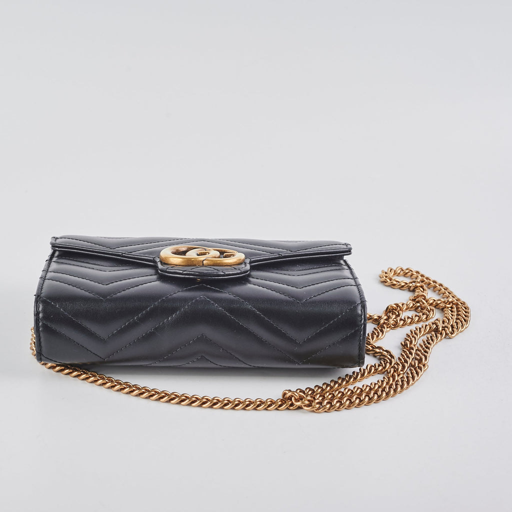 Gucci Marmont Wallet On Chain Woc Black