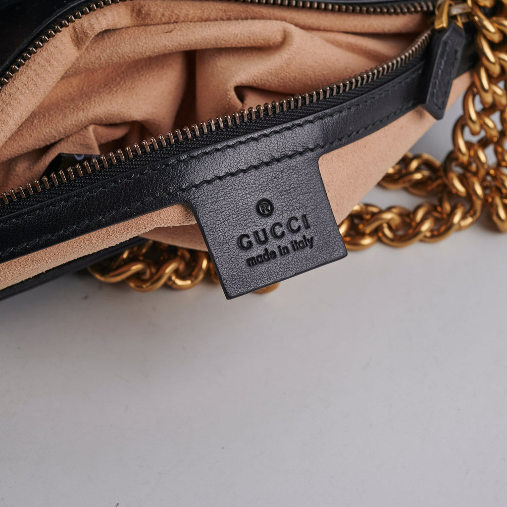 Gucci Small Marmont Shoulder Bag Black