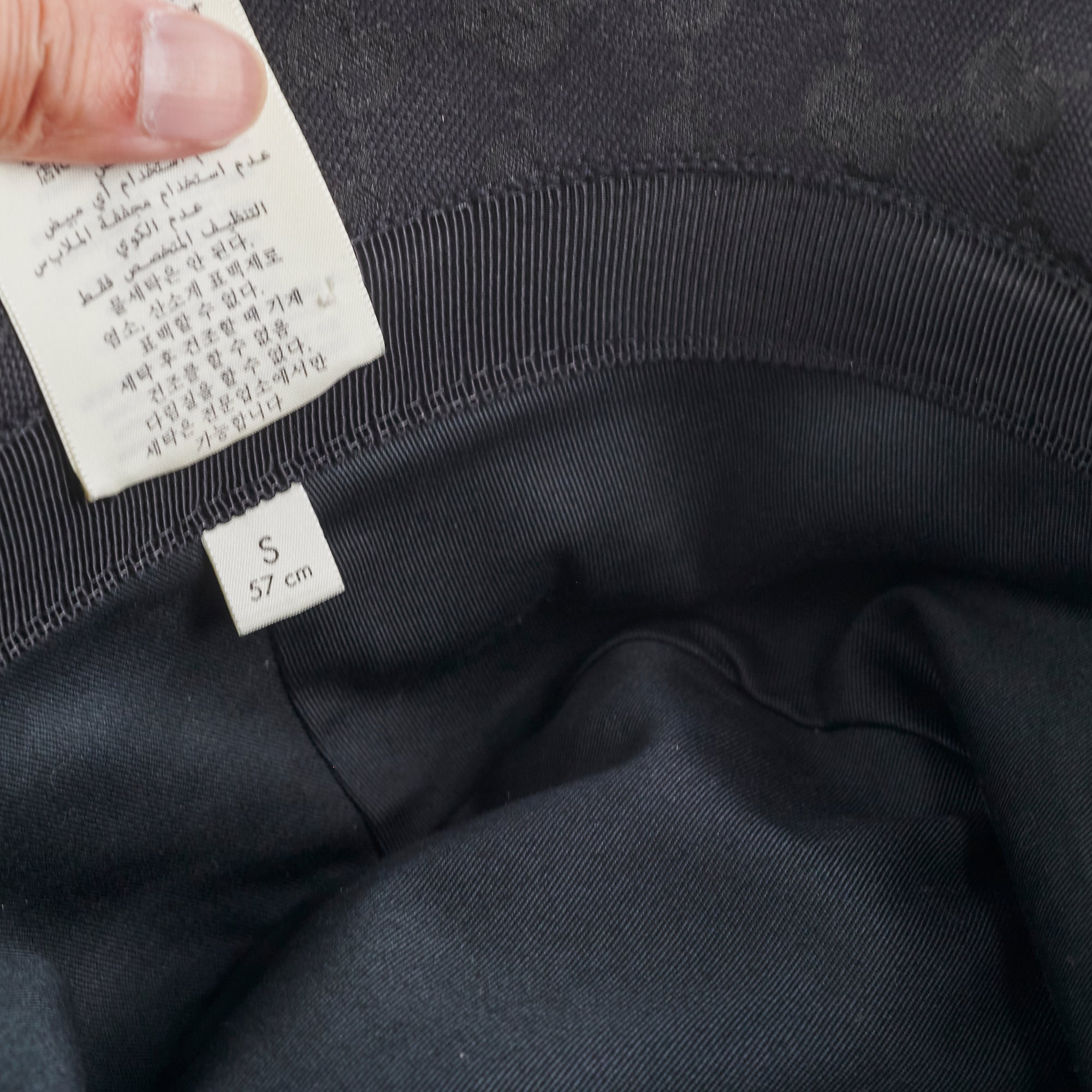 Gucci Monogram GG canvas Fedora Hat Small Black 57cm