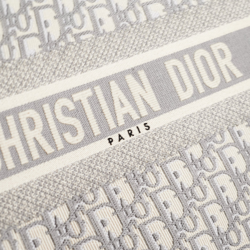 Dior Medium Book Tote Oblique Grey