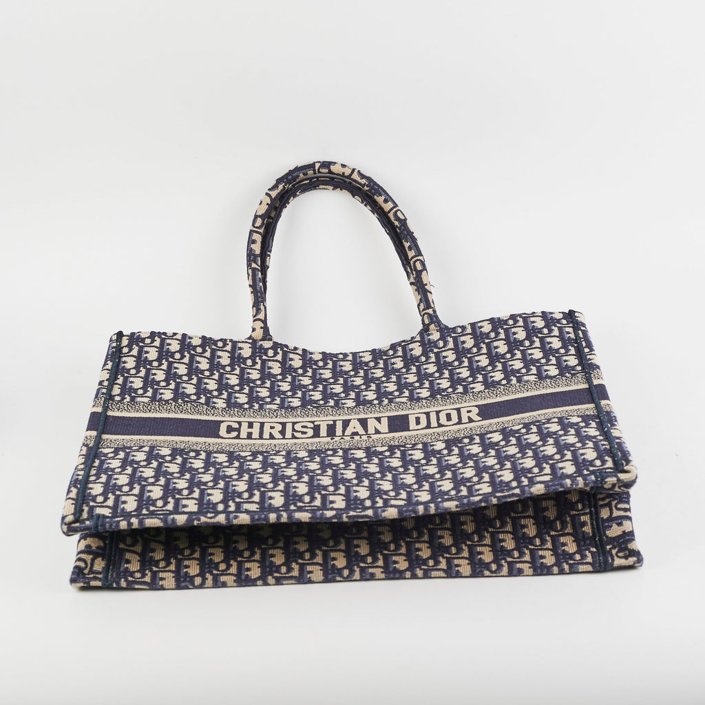 Christian DIor Large Book Tote Navy