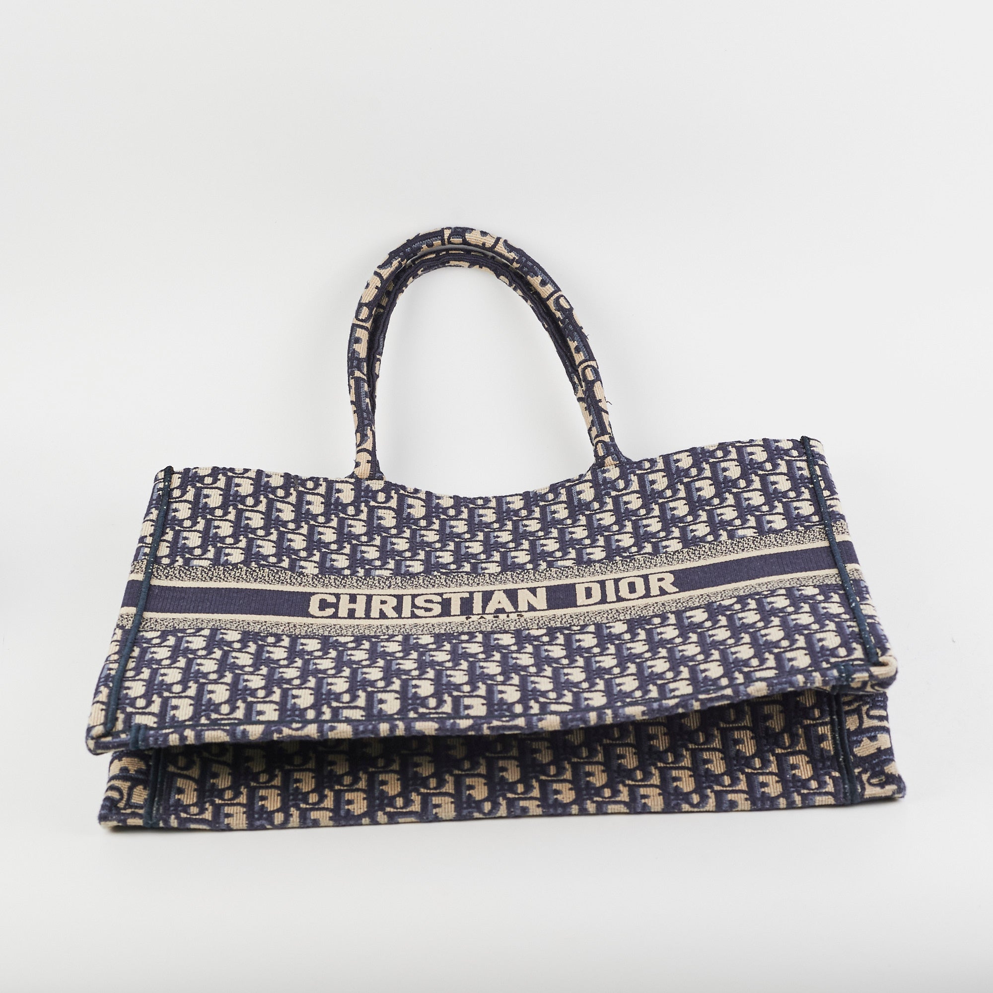 Christian DIor Large Book Tote Navy