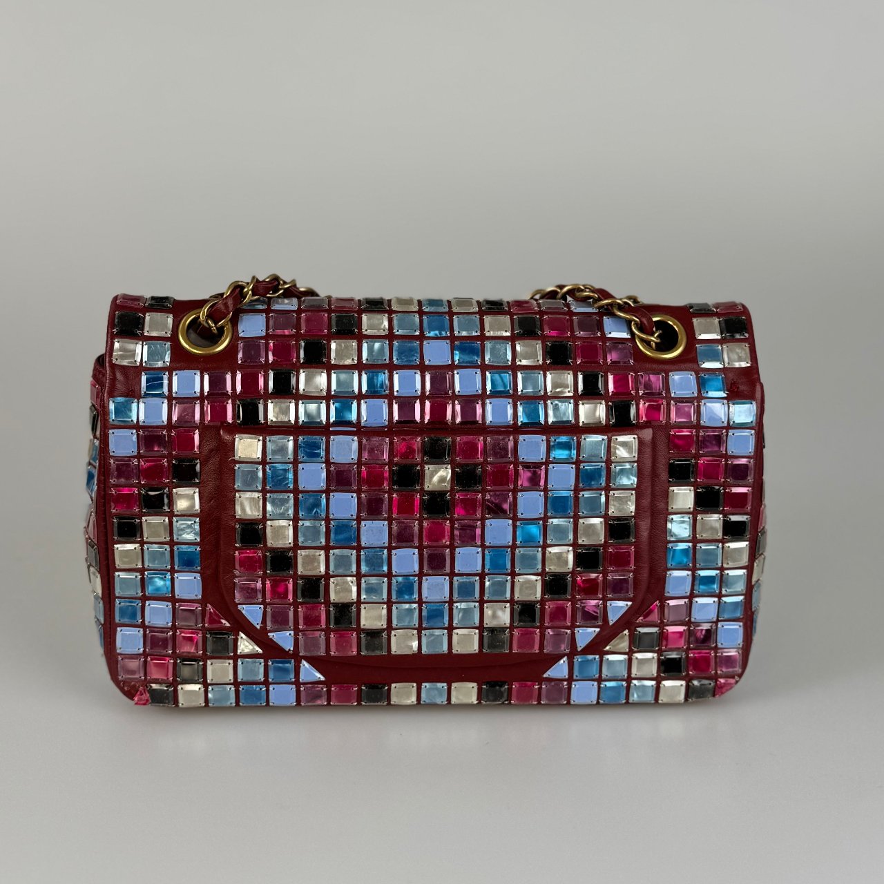 Chanel Runway Mosaic Medium Flap Bag in Red and Multicolor
