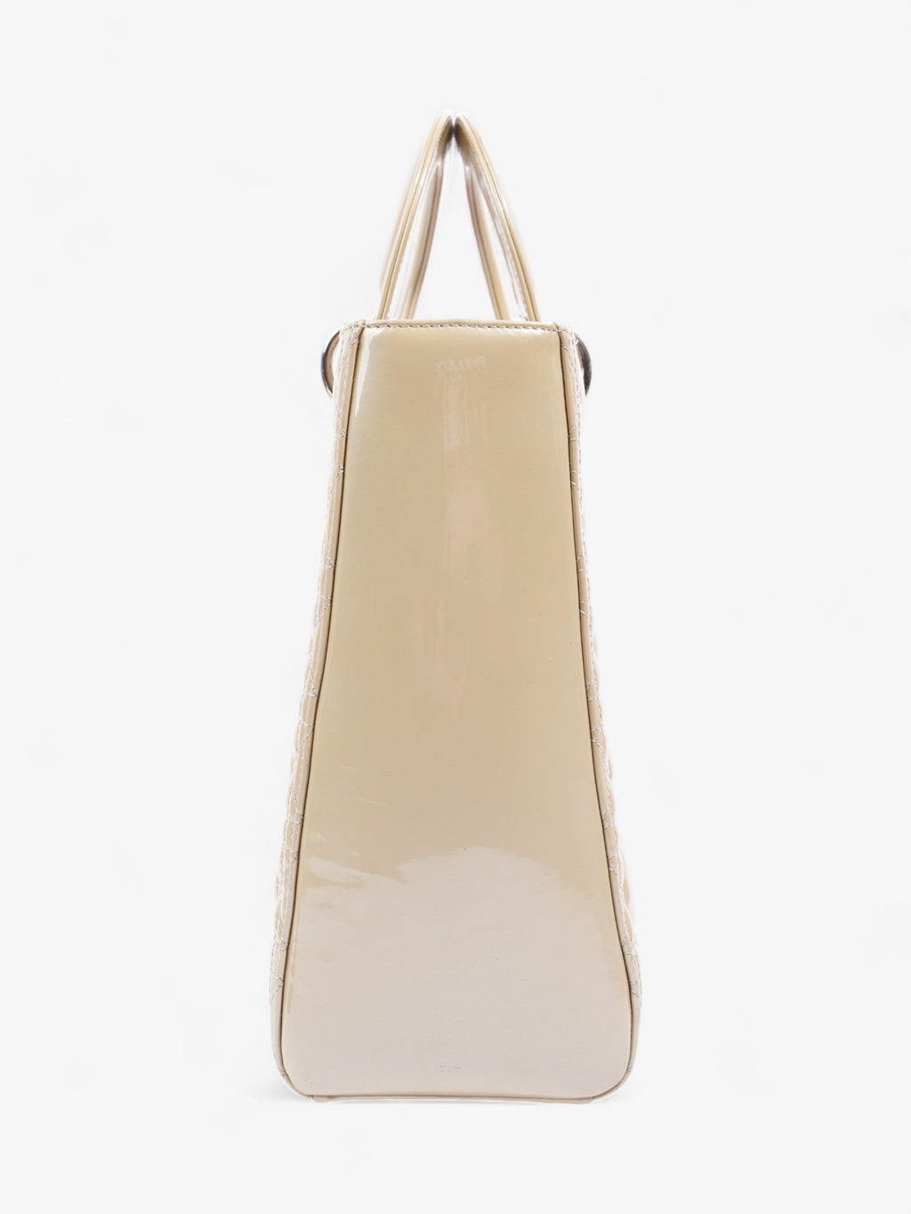 Christian Dior Lady Dior Natural Patent Leather Large