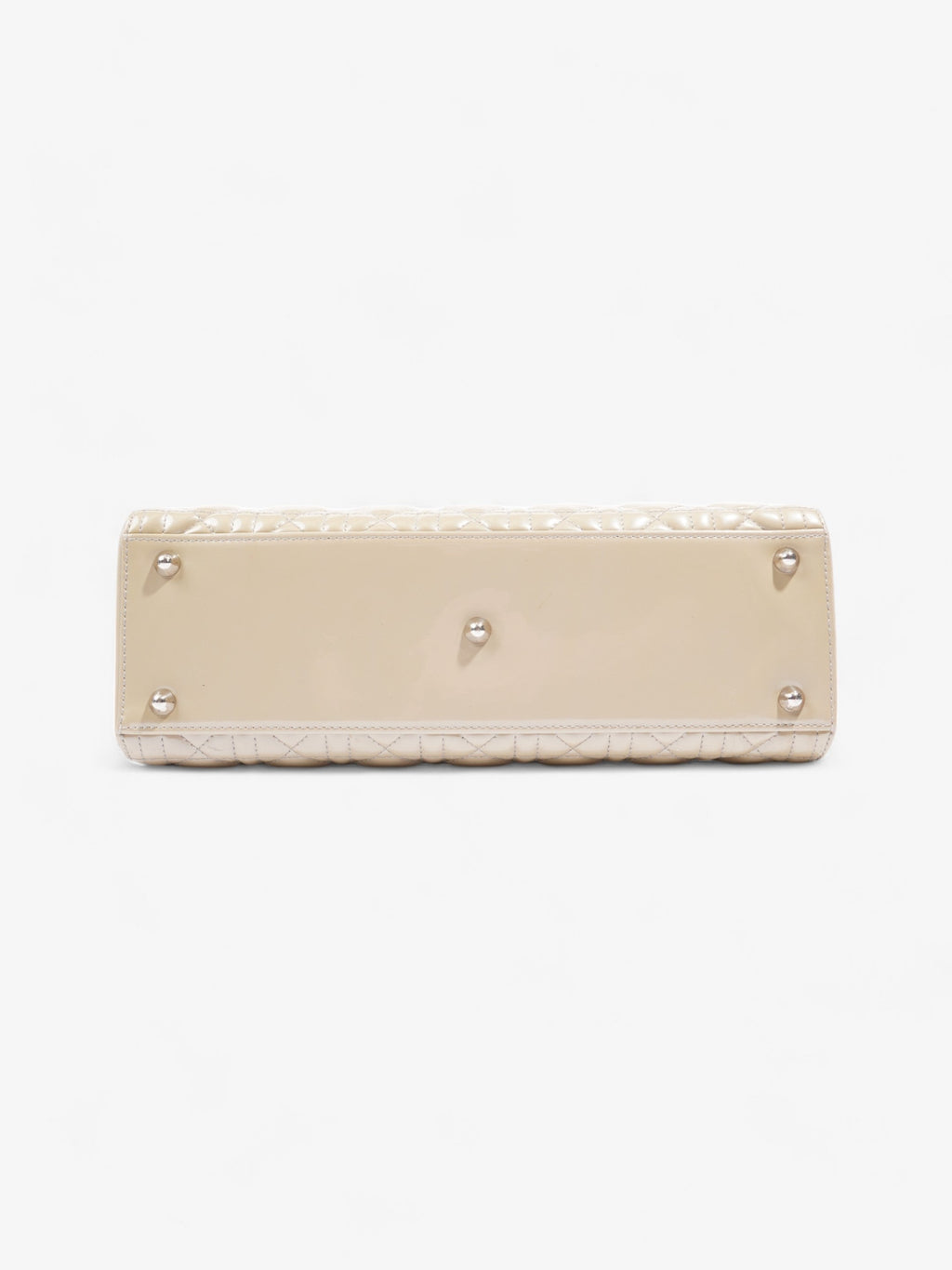 Christian Dior Lady Dior Natural Patent Leather Large