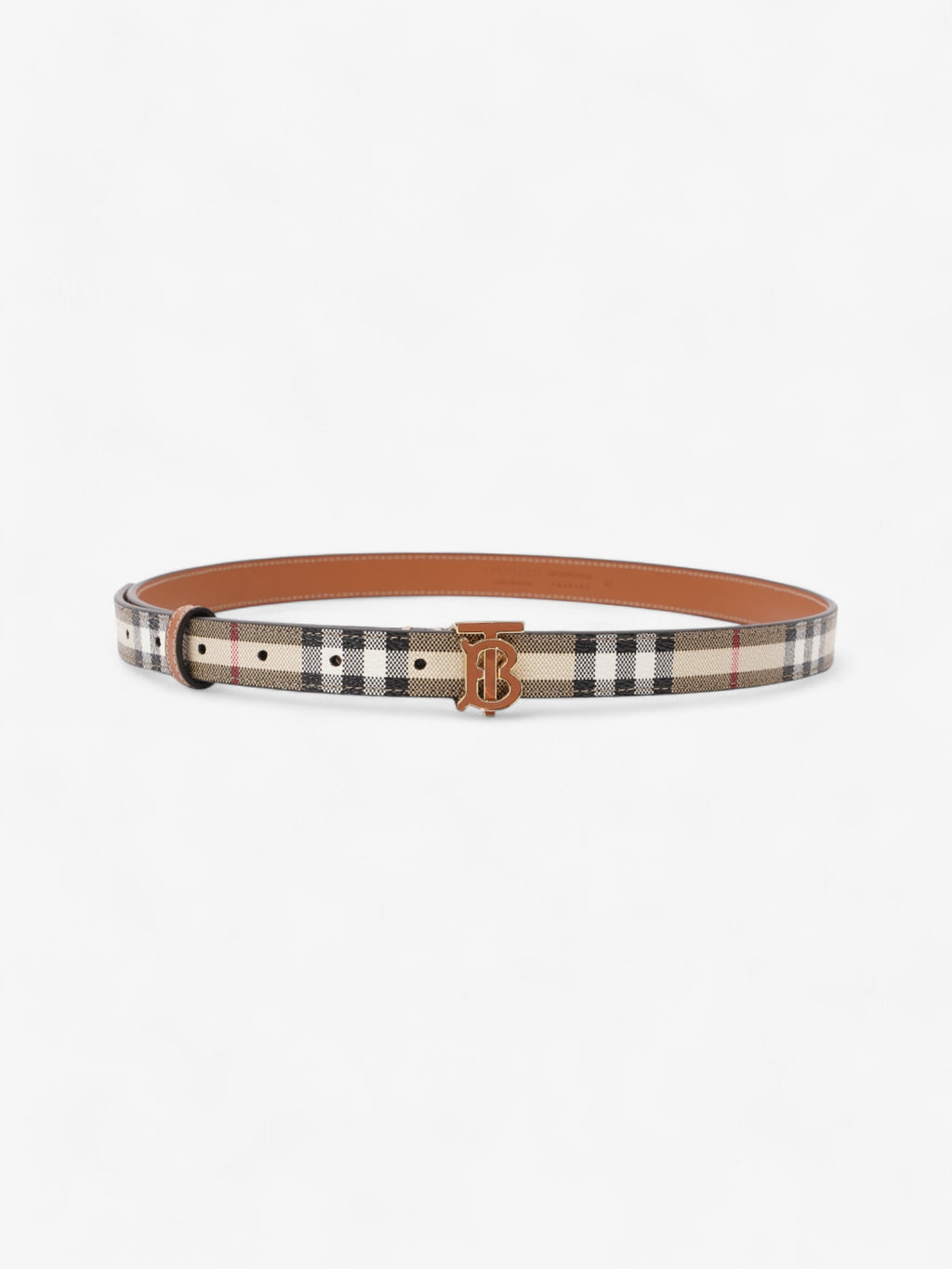 Burberry TB Belt Vintage Check / Briar Brown Canvas Medium - 102cm
