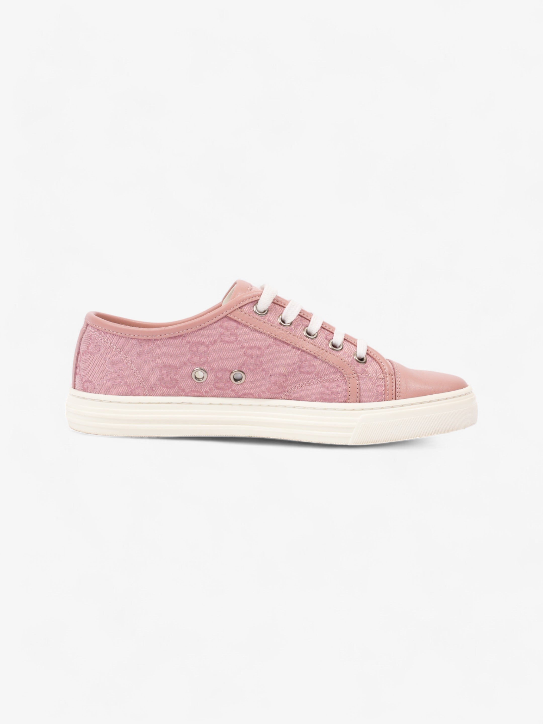 Gucci GG Low-top Sneakers Pink / White Canvas EU 36.5 UK 3.5