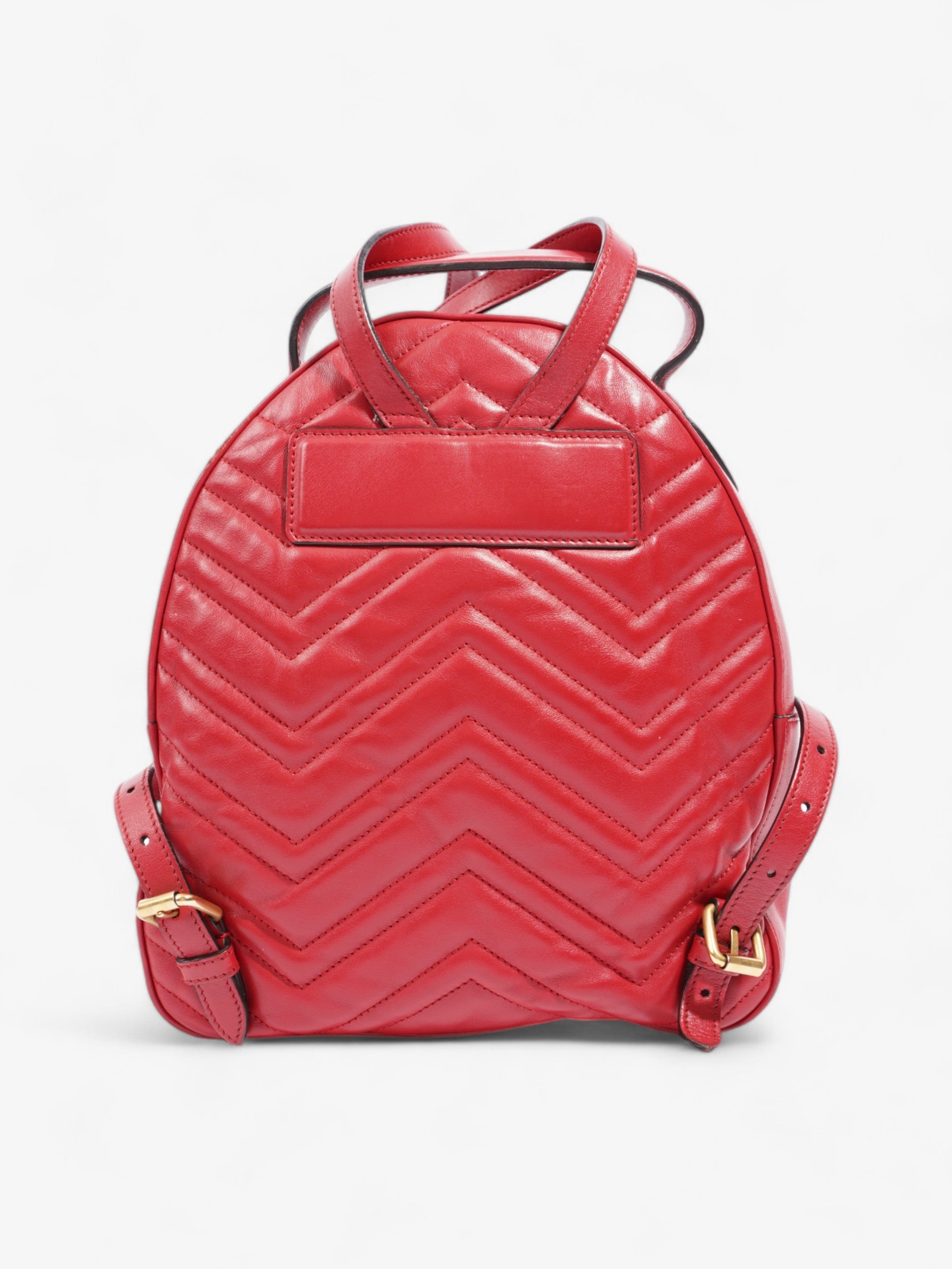 Gucci Marmont Backpack Red Matelasse Leather