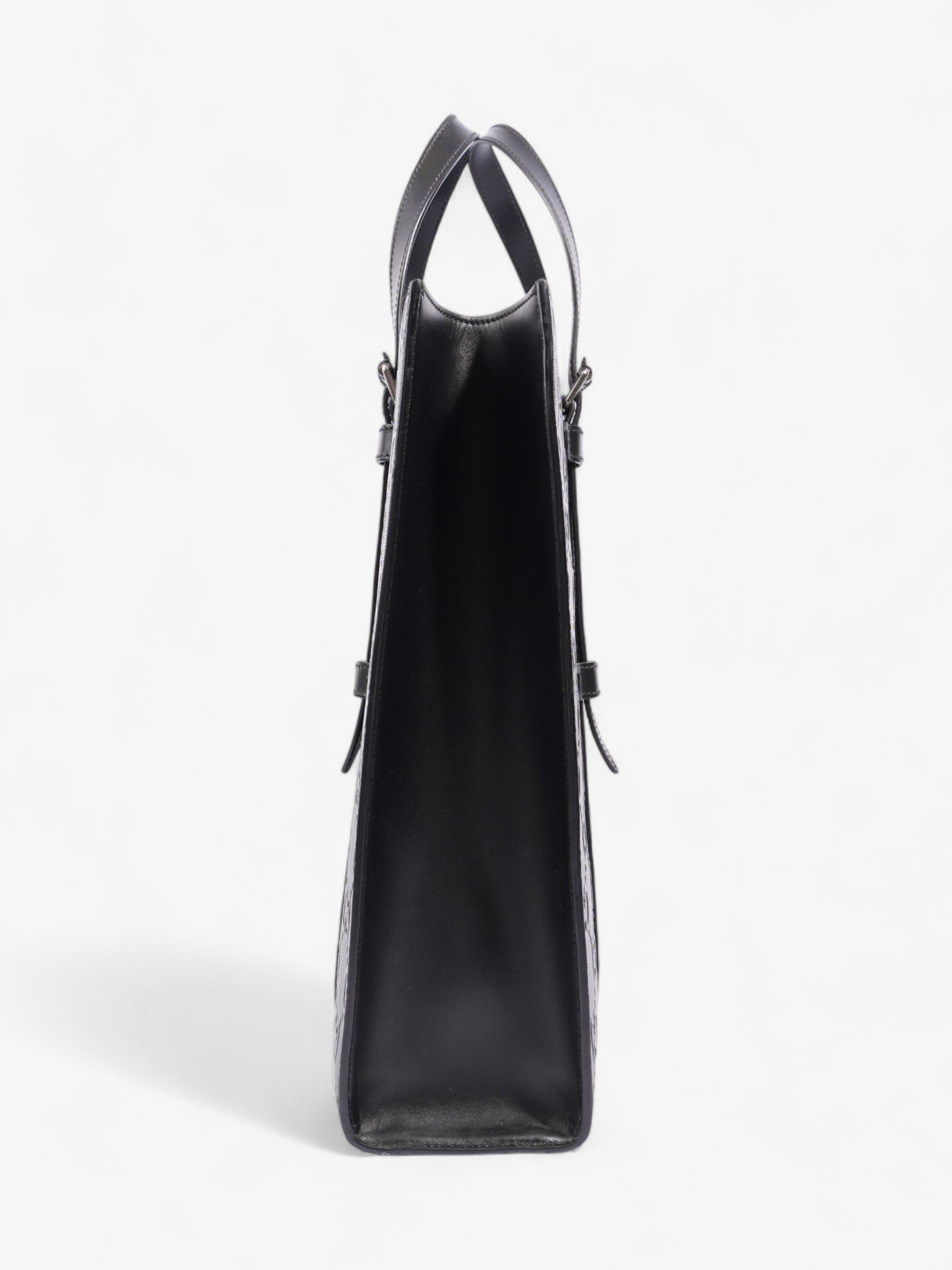 Gucci GG Tote Bag Black Embossed Leather Medium