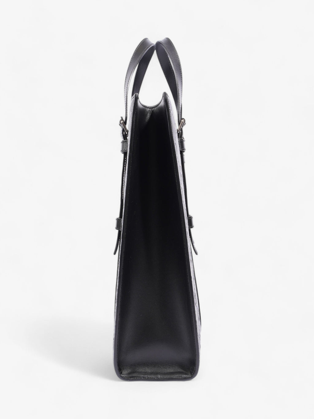 Gucci GG Tote Bag Black Embossed Leather Medium