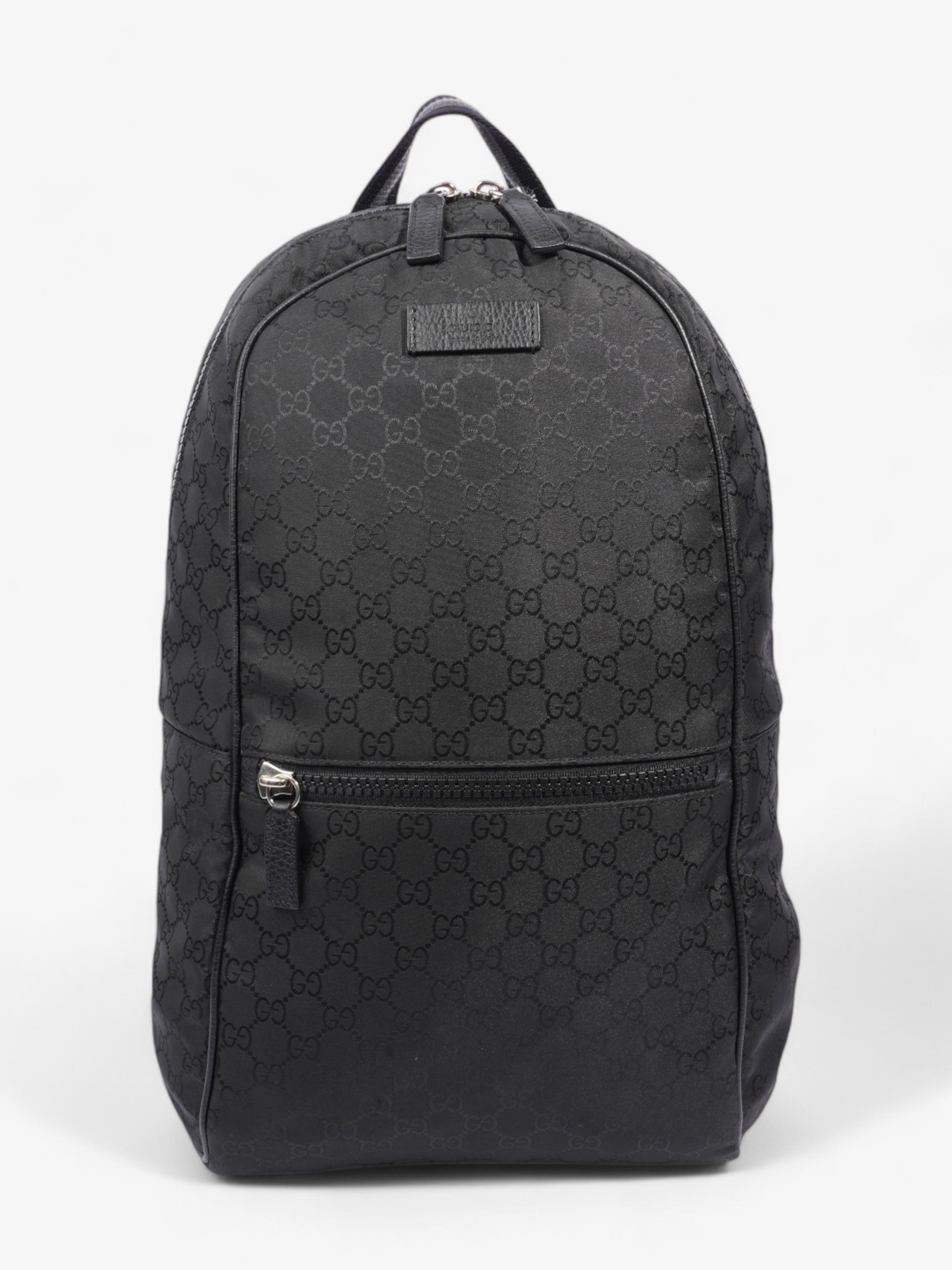 Gucci Double Zip Backpack Black / GG Supreme Nylon