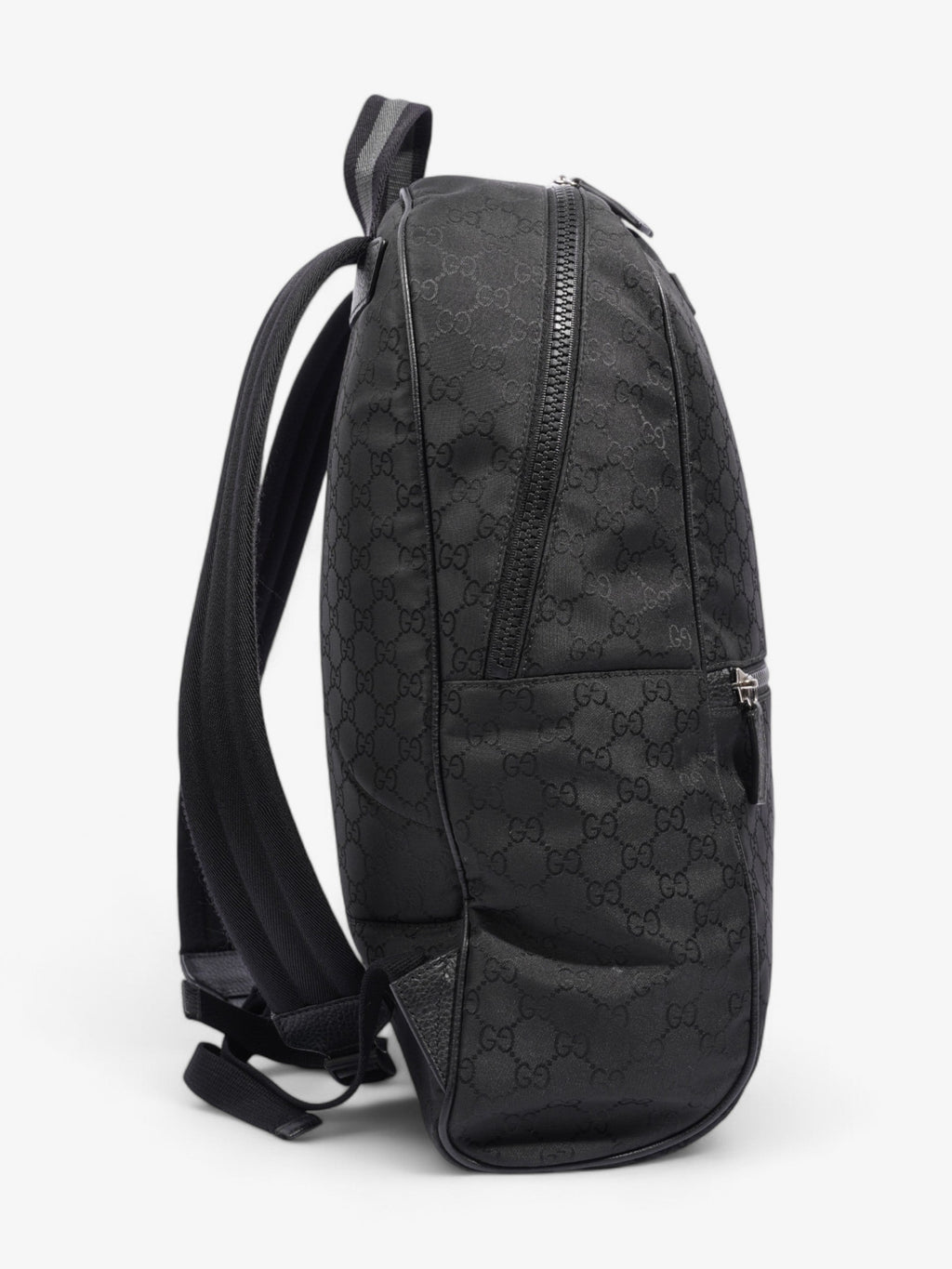 Gucci Double Zip Backpack Black / GG Supreme Nylon