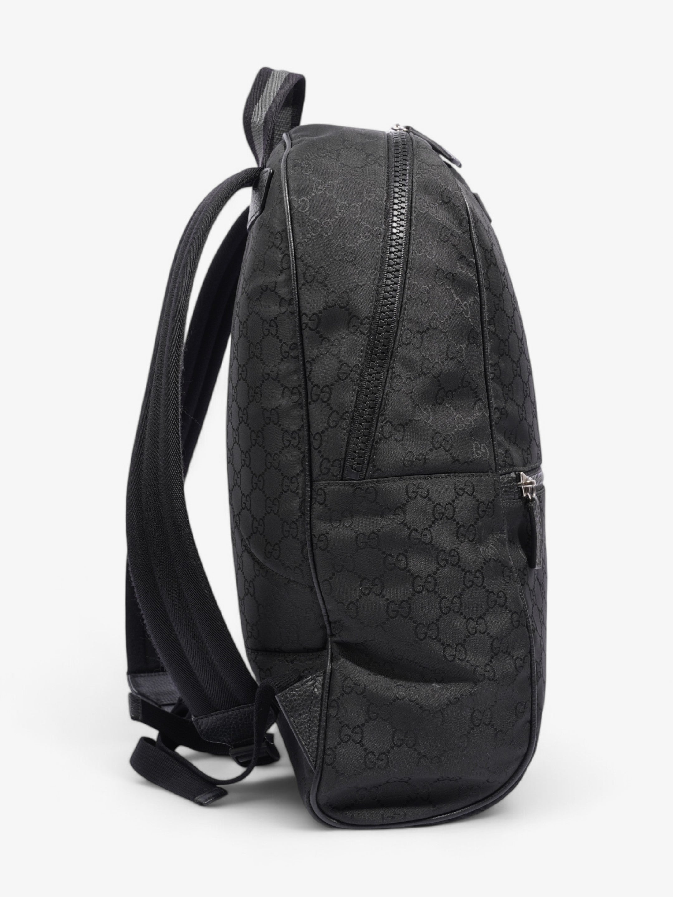 Gucci Double Zip Backpack Black / GG Supreme Nylon