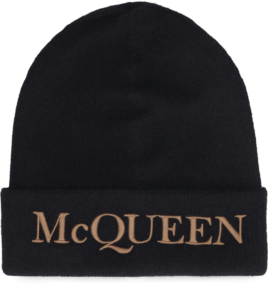 ALEXANDER MCQUEEN KNITTED BEANIE HAT