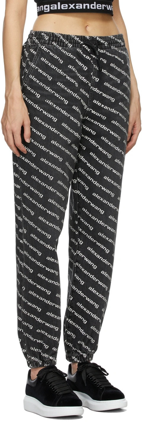 ALEXANDER WANG LOGO PRINT JOGGER JEANS