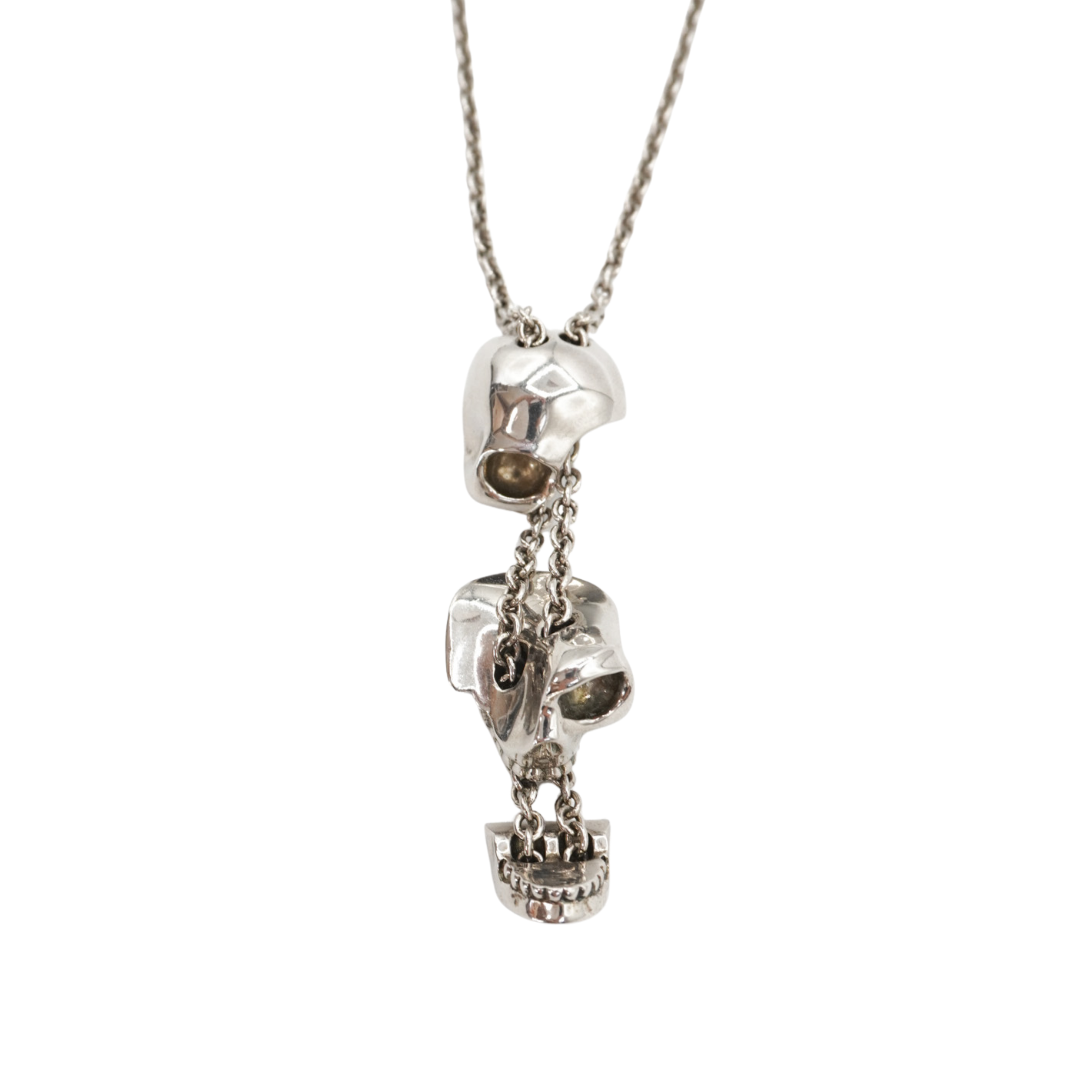 Alexander McQueen Stacked Skull Pendant Necklace