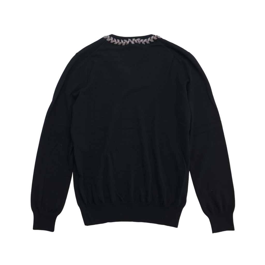 Alexander McQueen Beaded V-Neck Sweater - Women's L