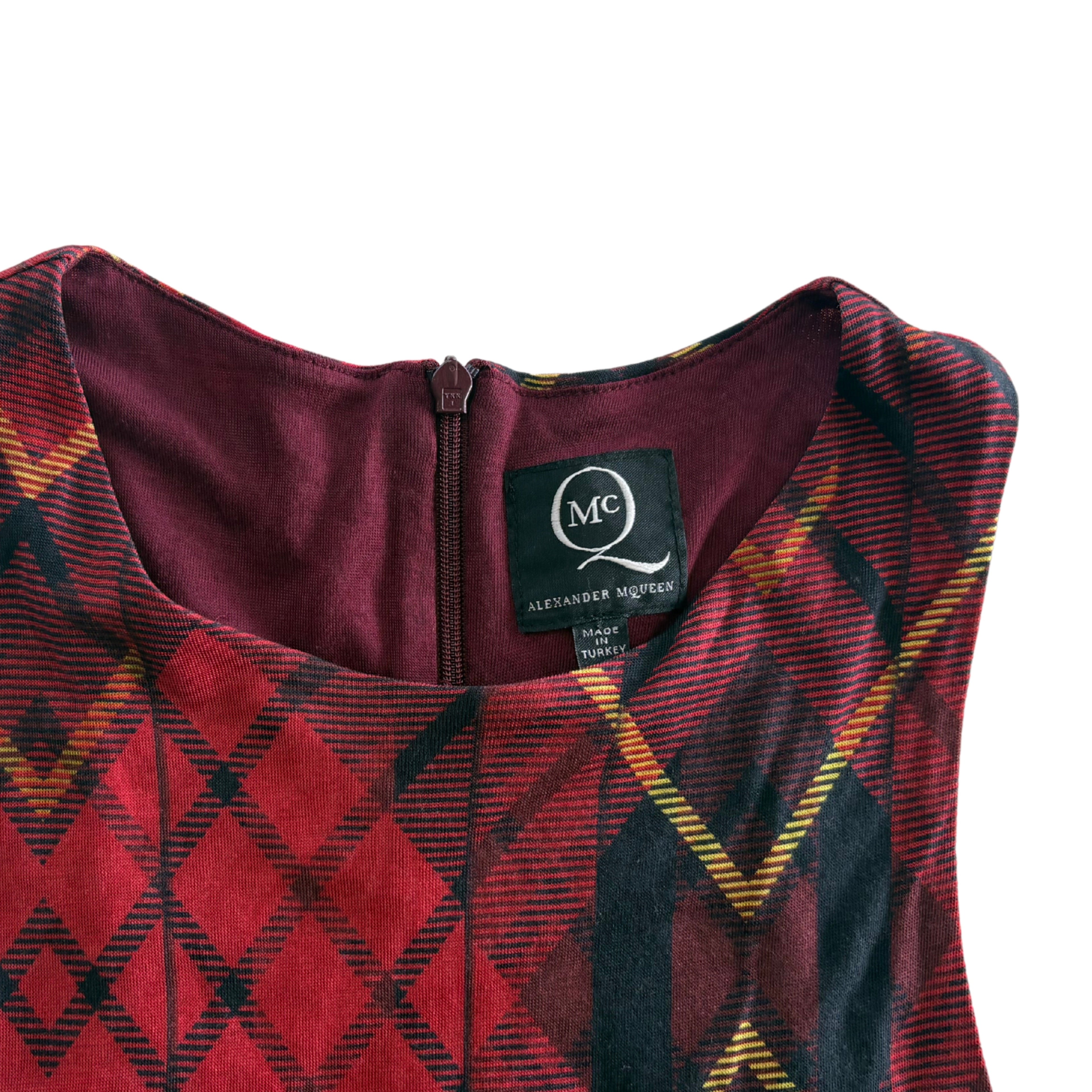 Alexander McQueen Plaid Midi Dress - Women's S