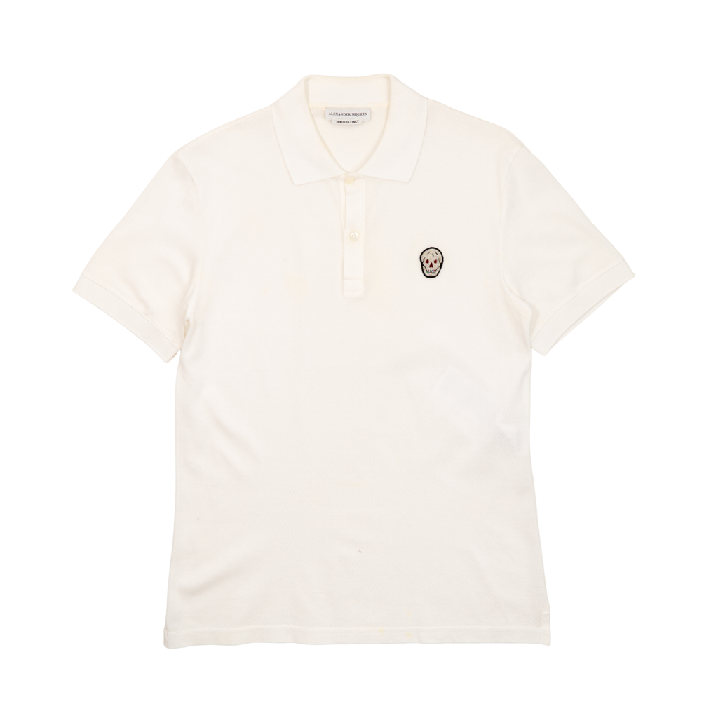 Alexander McQueen Beaded Skull Polo Shirt - Men's S