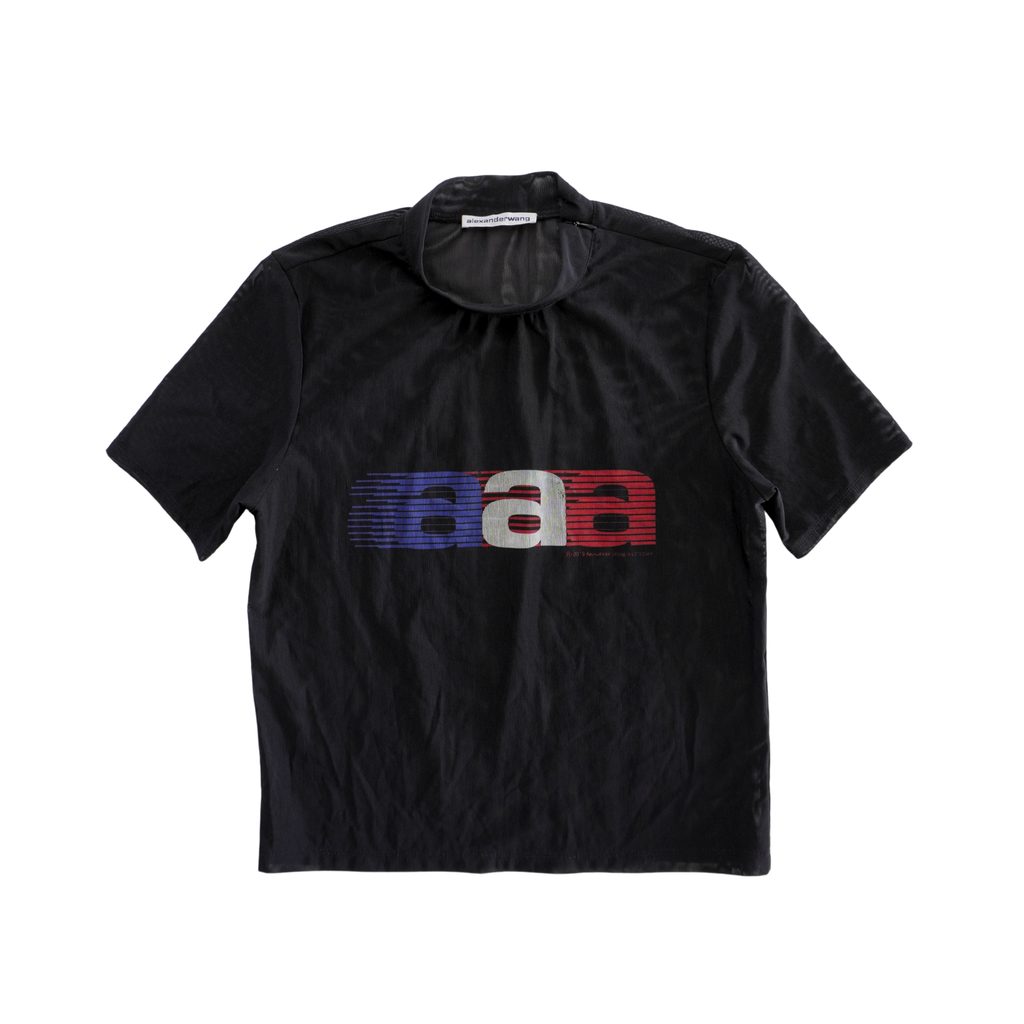 Alexander Wang Mesh Cropped Tee - Women's M