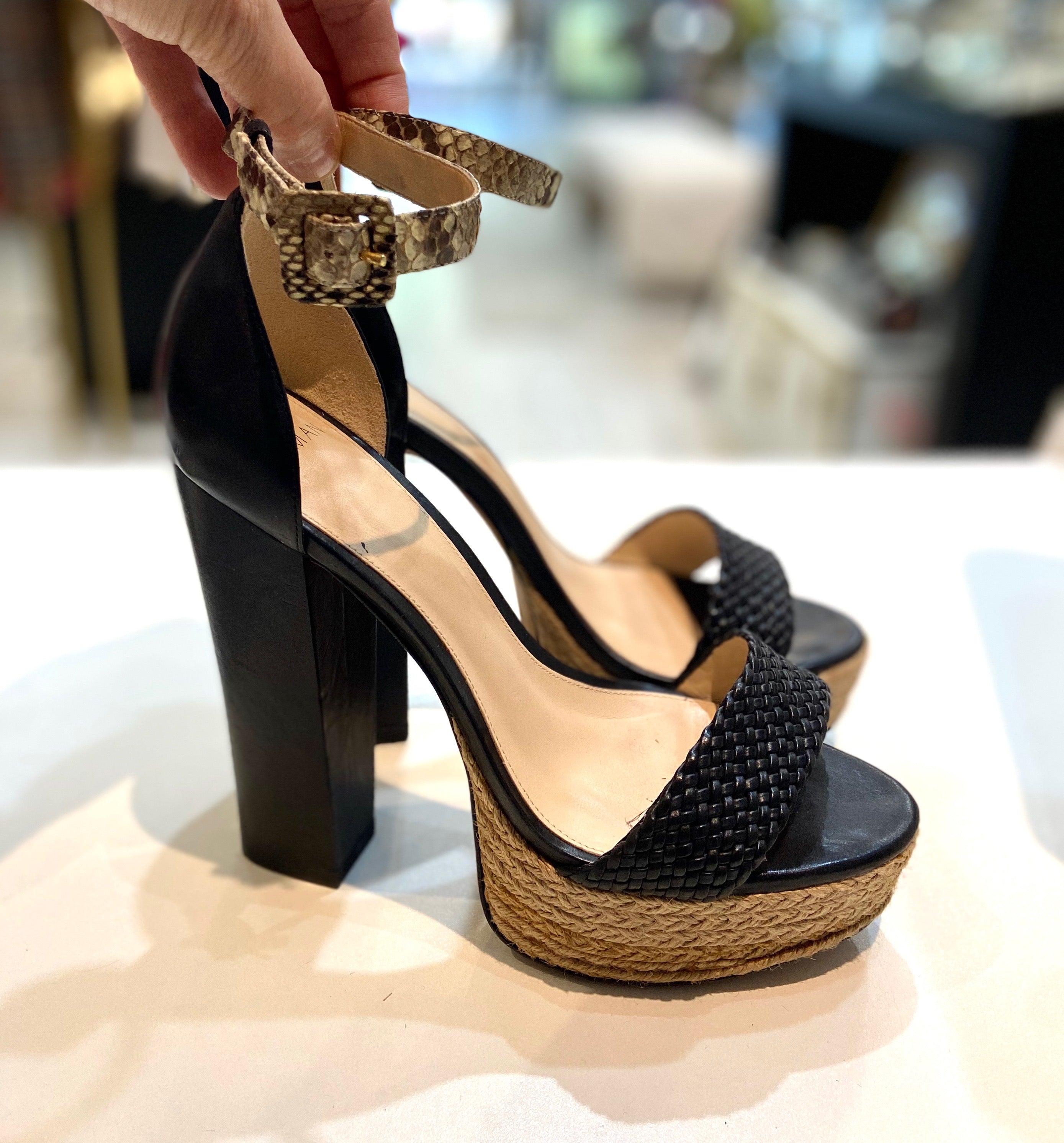 ALEXANDRE BIRMAN ALICIA BRAIDED PLATFORM SANDALS