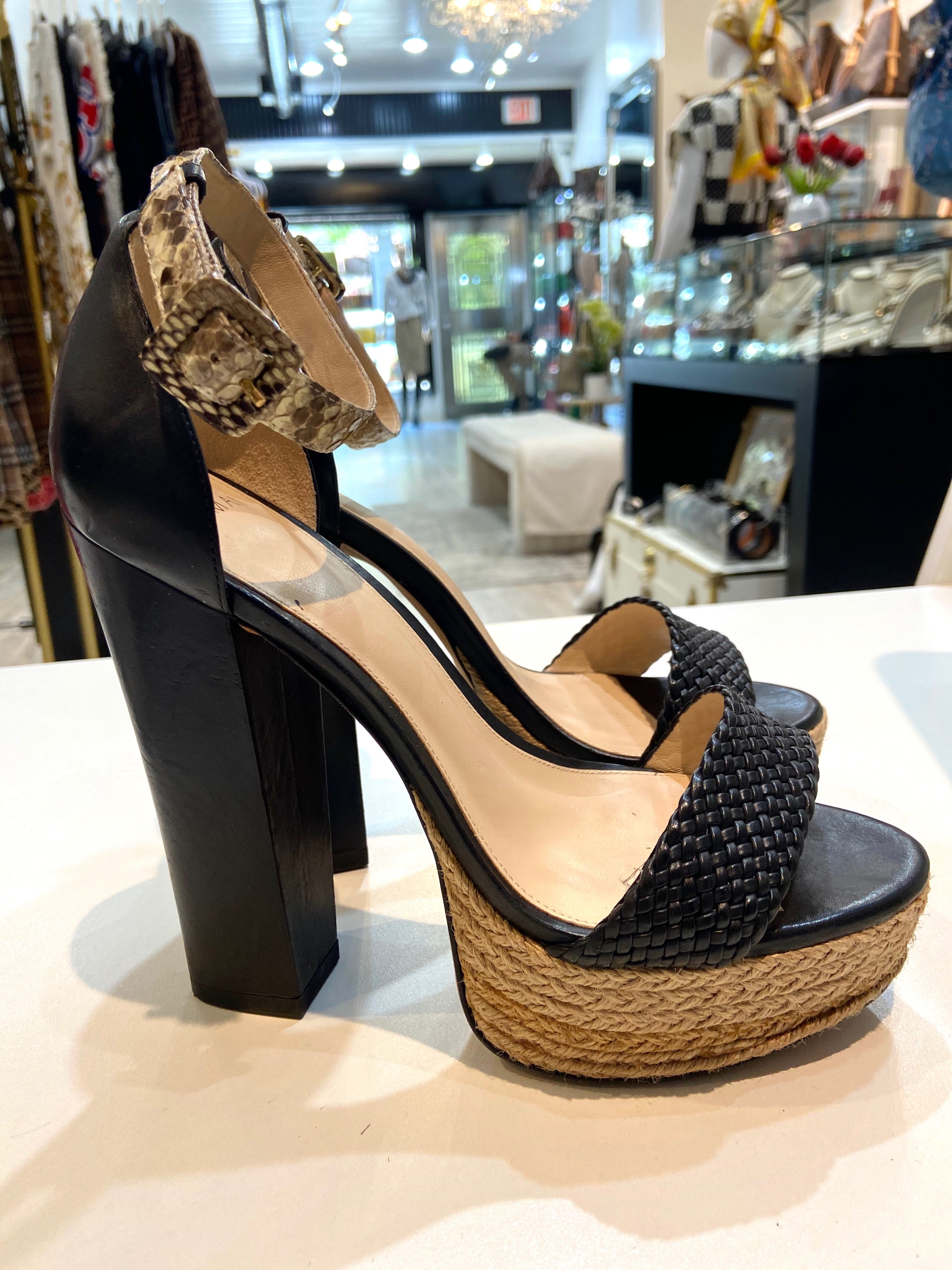 ALEXANDRE BIRMAN ALICIA BRAIDED PLATFORM SANDALS