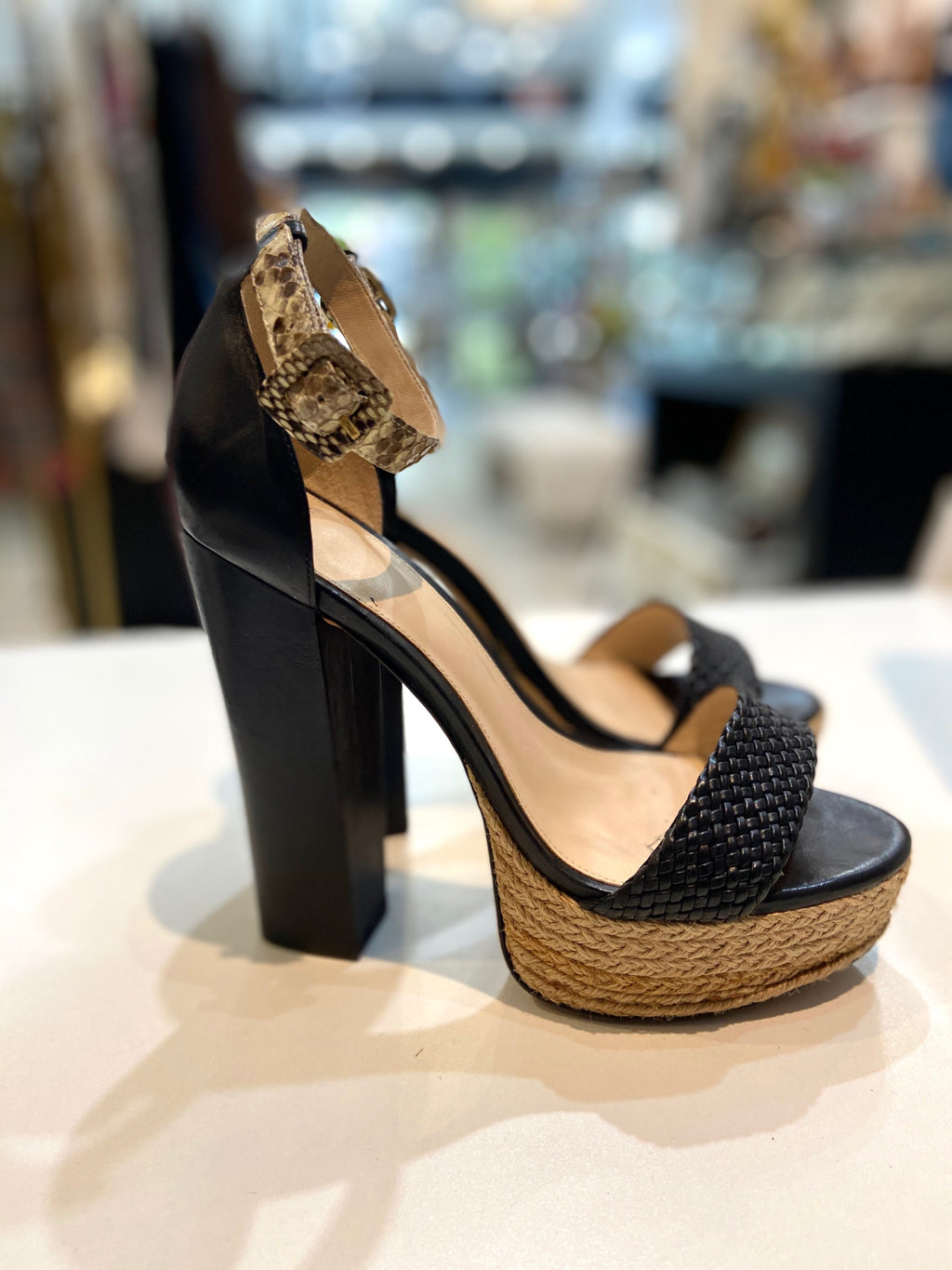 ALEXANDRE BIRMAN ALICIA BRAIDED PLATFORM SANDALS