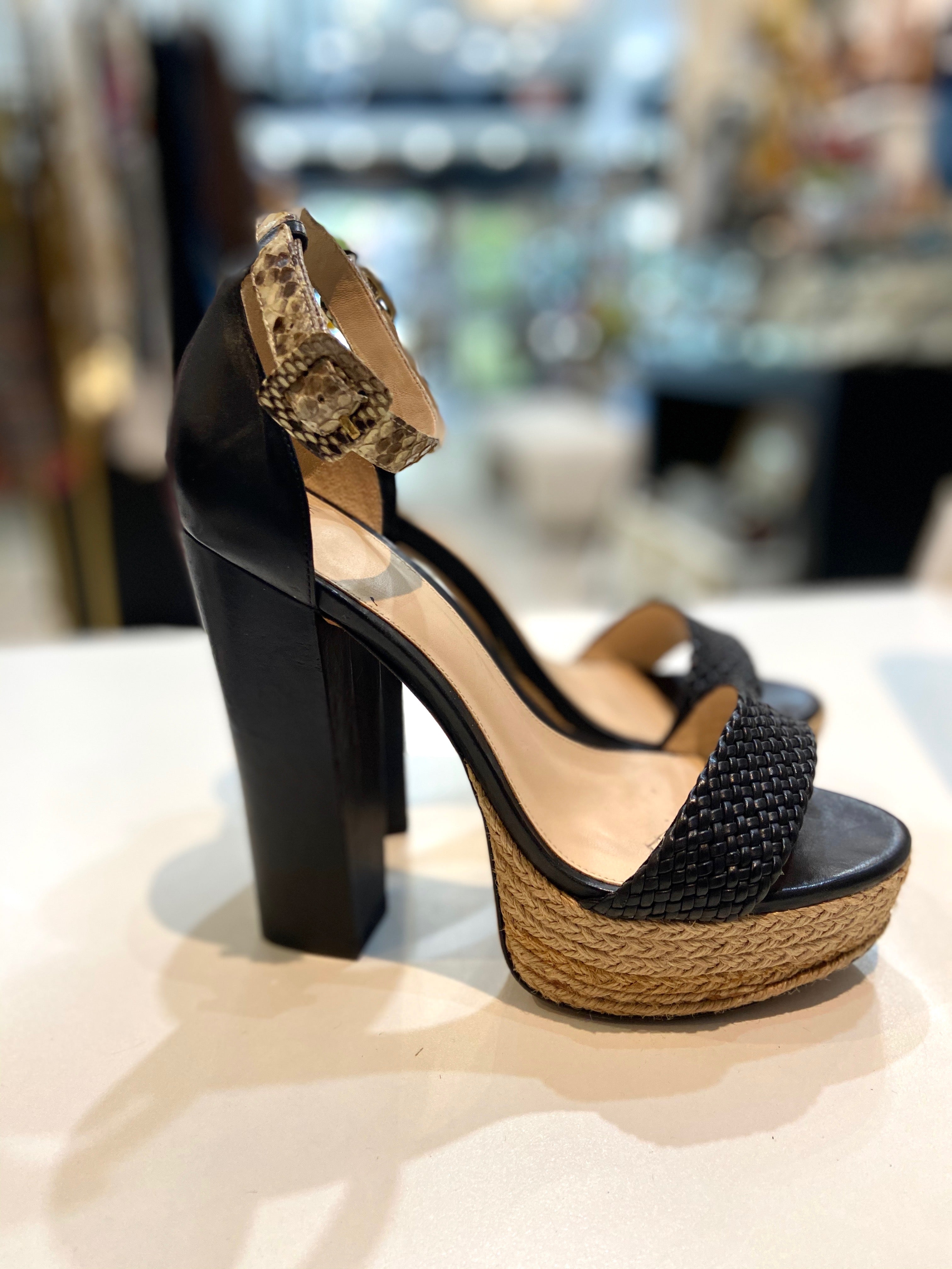 ALEXANDRE BIRMAN ALICIA BRAIDED PLATFORM SANDALS