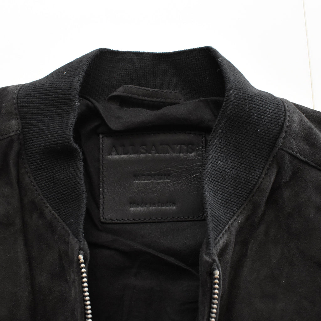 All Saints 'Kemble' Suede Bomber Jacket - Men's M