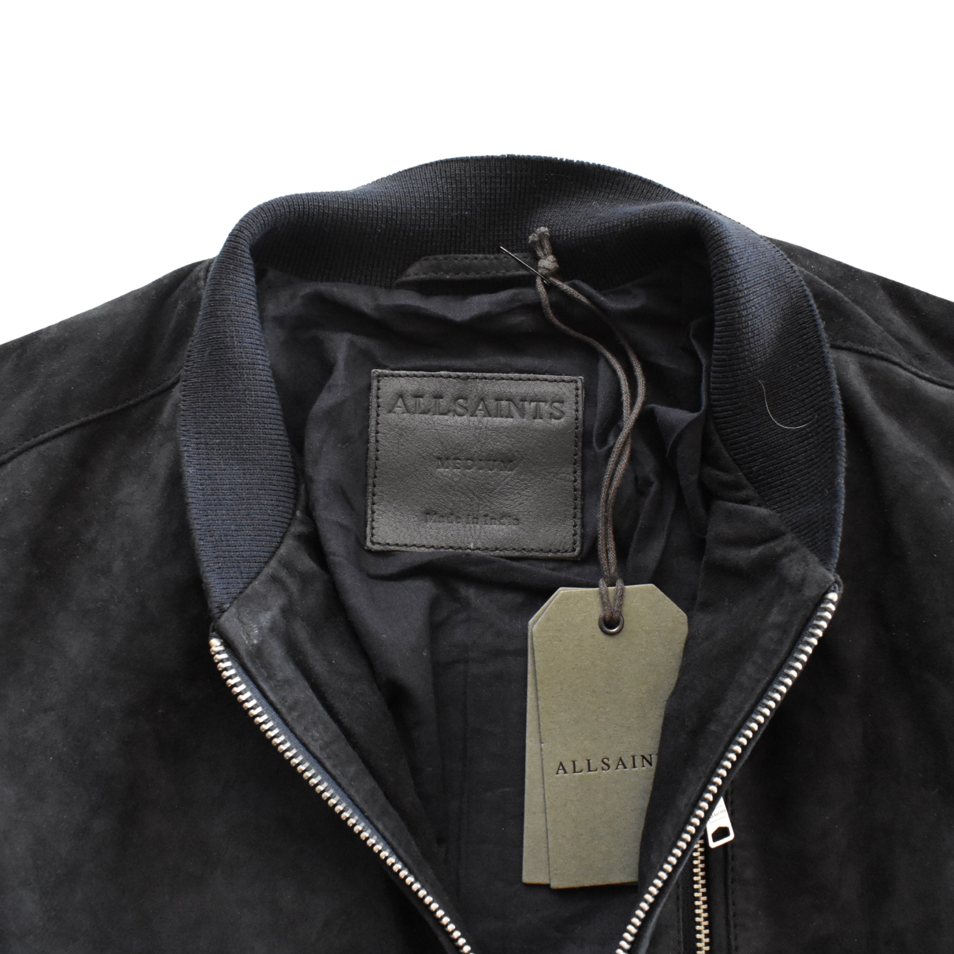All Saints 'Kemble' Suede Bomber Jacket - Men's M