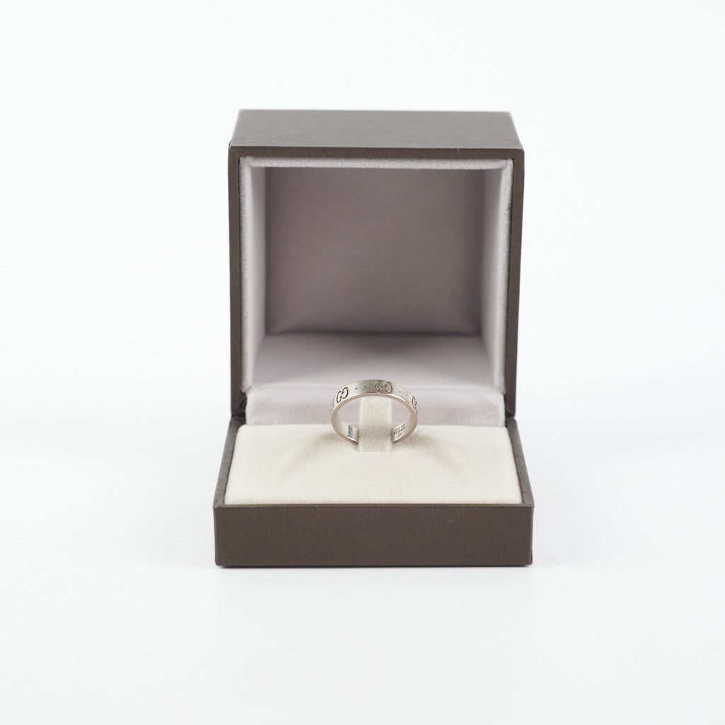 Gucci Icon Interlocking G Band Ring Size 54