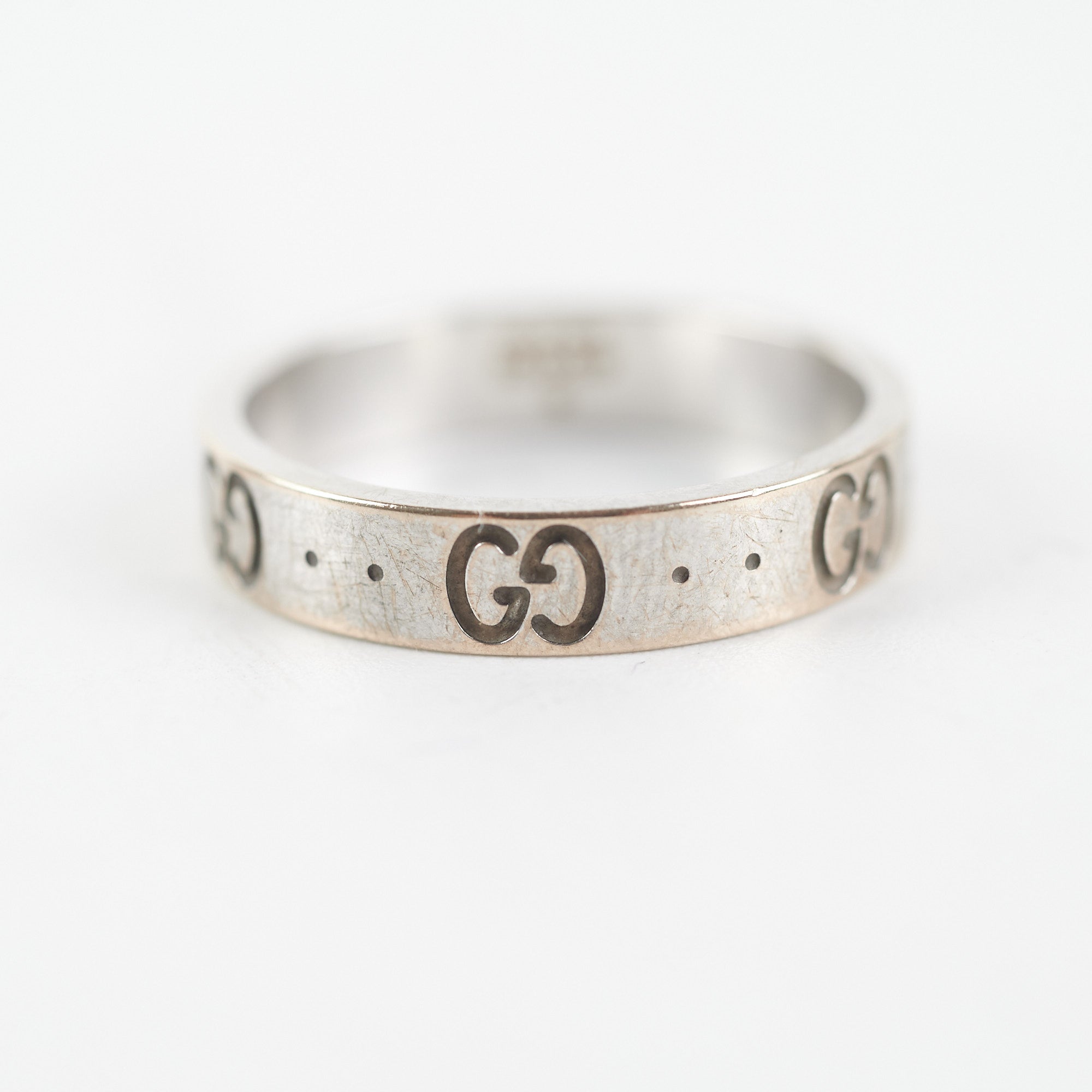 Gucci Icon Interlocking G Band Ring Size 54